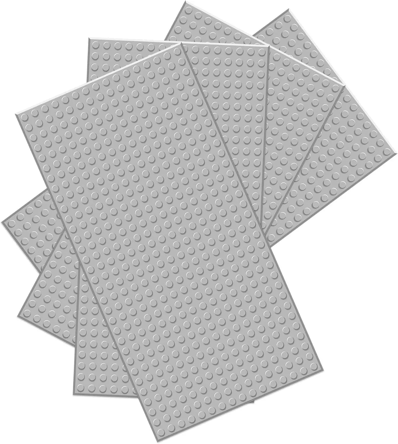 Classic Baseplates Building Brick -10 "x 5" ,Compatible with Most Major Brand Bricks, Used for Substrates Towers, Desktop Bases(4-Pack, Light Grey) 4-pack, Grey Wholesale Hub
