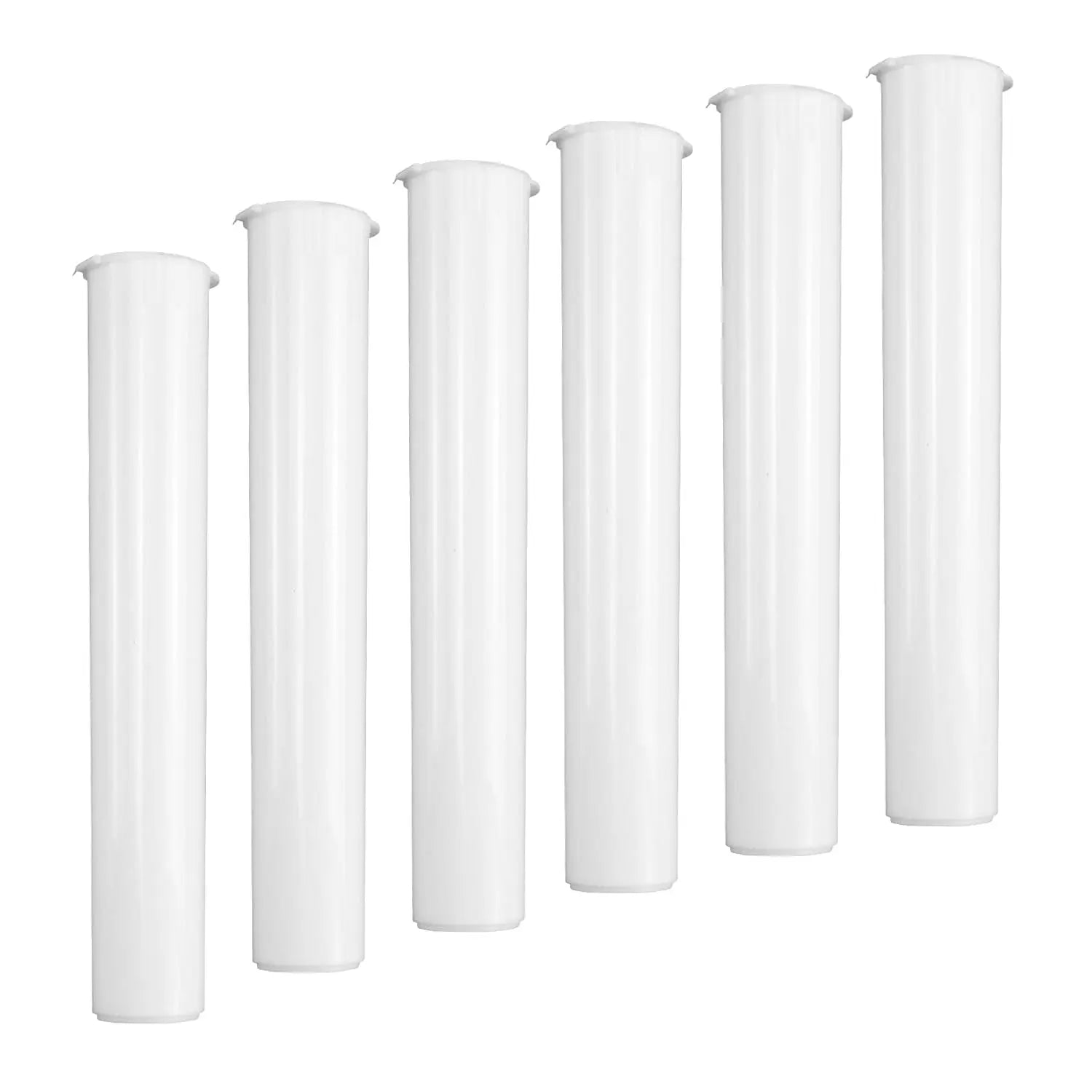 116mm 6pcs Waterproof Cigarette Storage Tubes Squeeze Bottles with Caps Airtight Sealing Plastic Container Protect Pre-Roll Cigarettes Cigarillos (White) Wholesale Hub