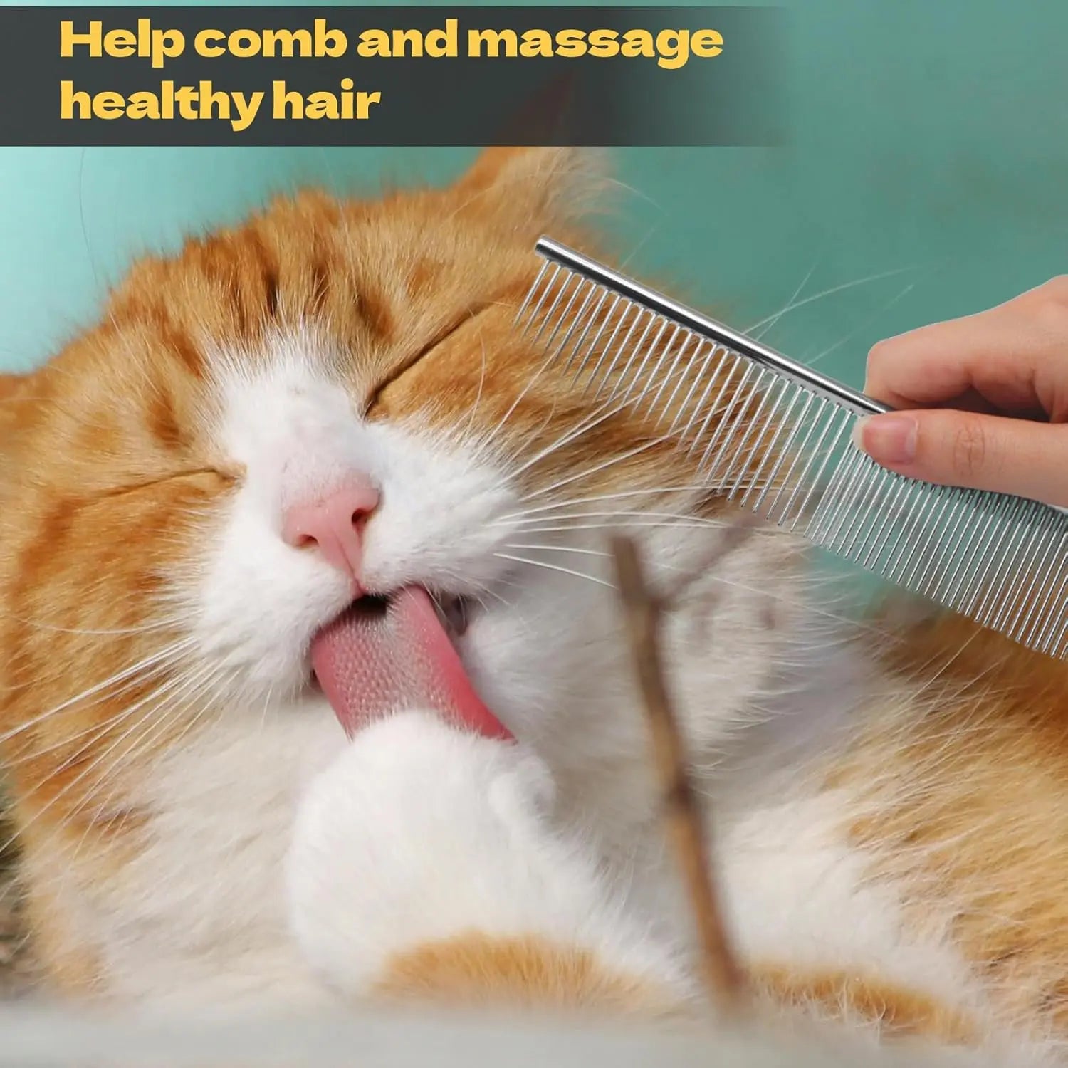 Biaungdo 3 Pcs Dog Grooming Combs Set, Metal Dog Comb for Removing Tangles and Knot, Cat Brush Grooming Tool for Long Haired Pets(7.48 x 1.65 inch & 7.4 x 1.3 inch & 6.5 x 1.14 inch) Wholesale Hub