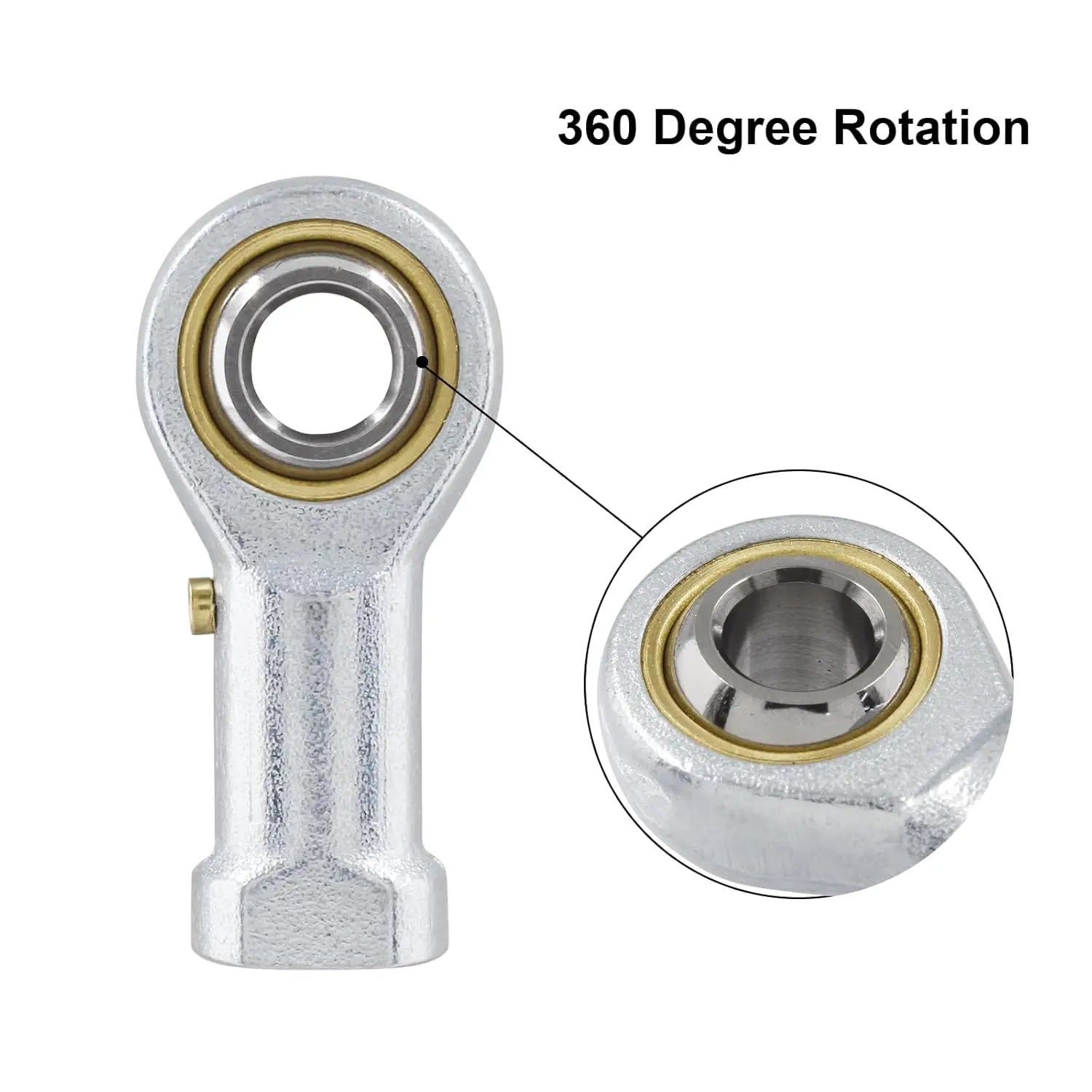 Biaungdo 2 Pcs 304 Stainless Steel PHSB6 Rod End Bearing, 3/8 x 3/8-24 Female Right Hand Heim Joint Rod End Bearing with Jam Nut Wholesale Hub