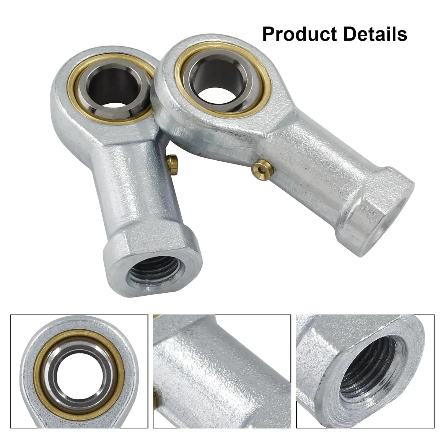 Biaungdo 2 Pcs 304 Stainless Steel PHSB6 Rod End Bearing, 3/8 x 3/8-24 Female Right Hand Heim Joint Rod End Bearing with Jam Nut Wholesale Hub