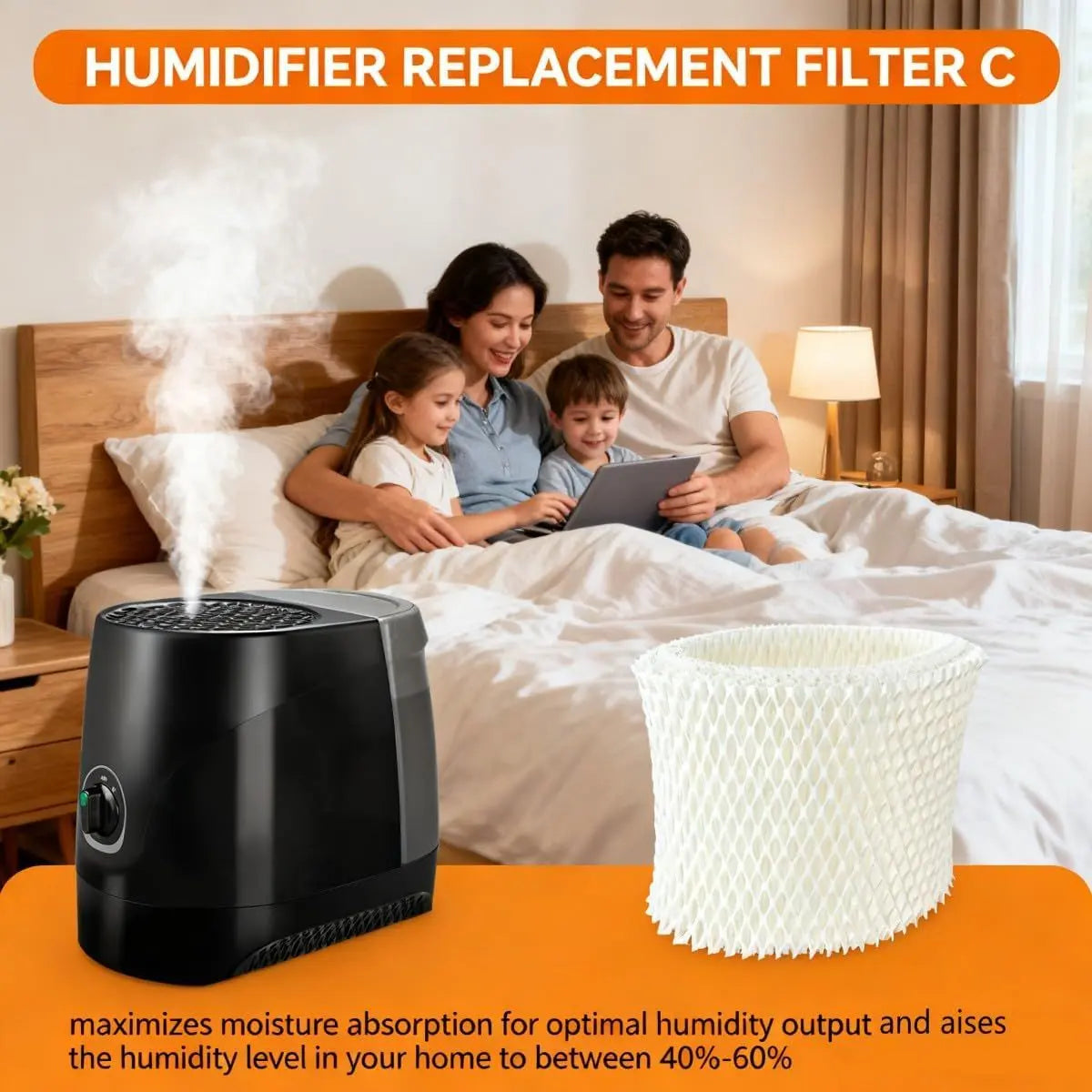 Humidiier ilter C Compatible with Honeywell HC-888N, HC-888, Wicking ilters Replacement Pack o 2 Wholesale Hub