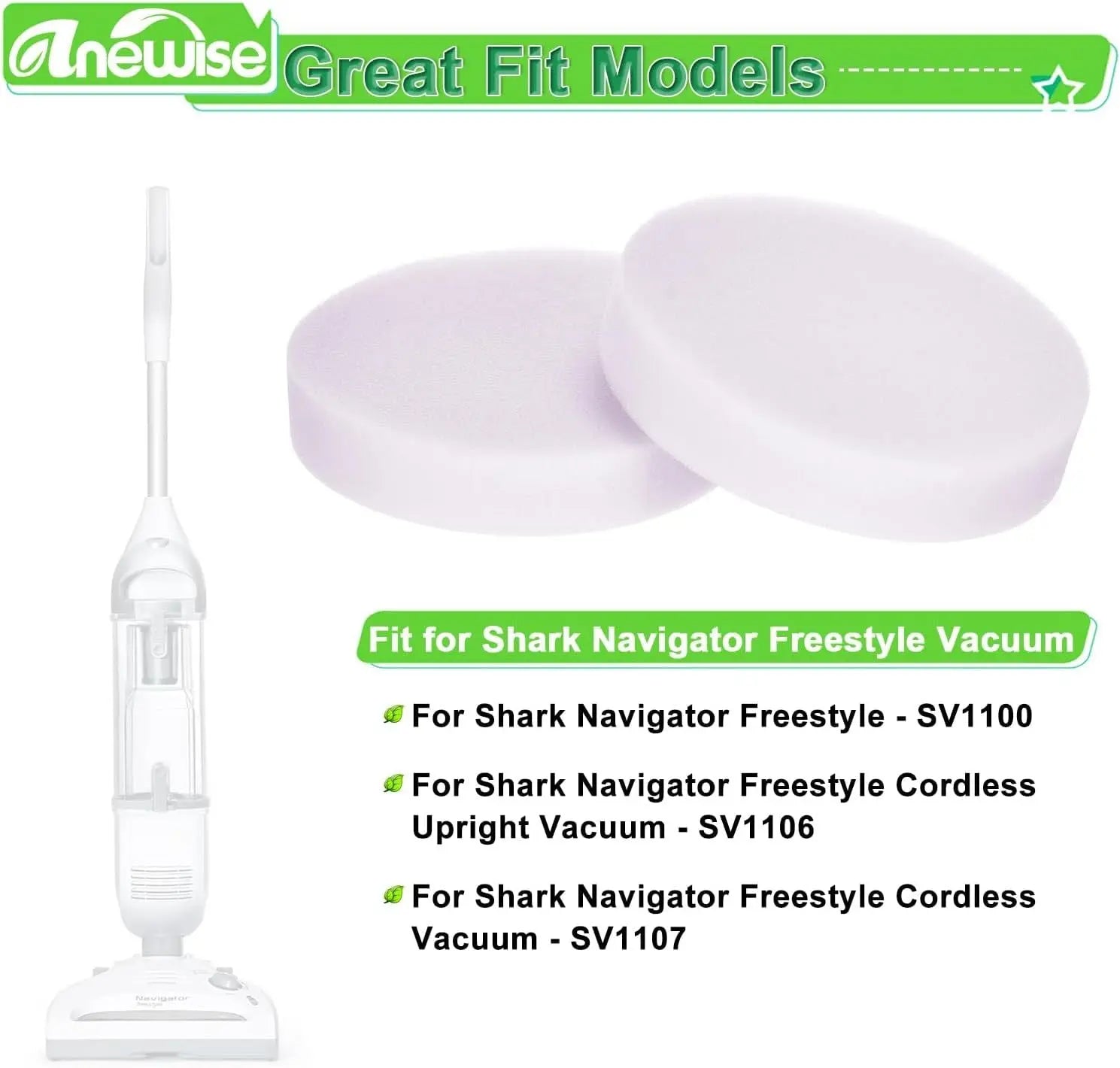 4 Pack SV1106 ilter or Shark Navigator reestyle SV1112, SV1106, SV1107 and SV1100 Cordless Upright Vacuum. Compare to Part # X1100T Wholesale Hub