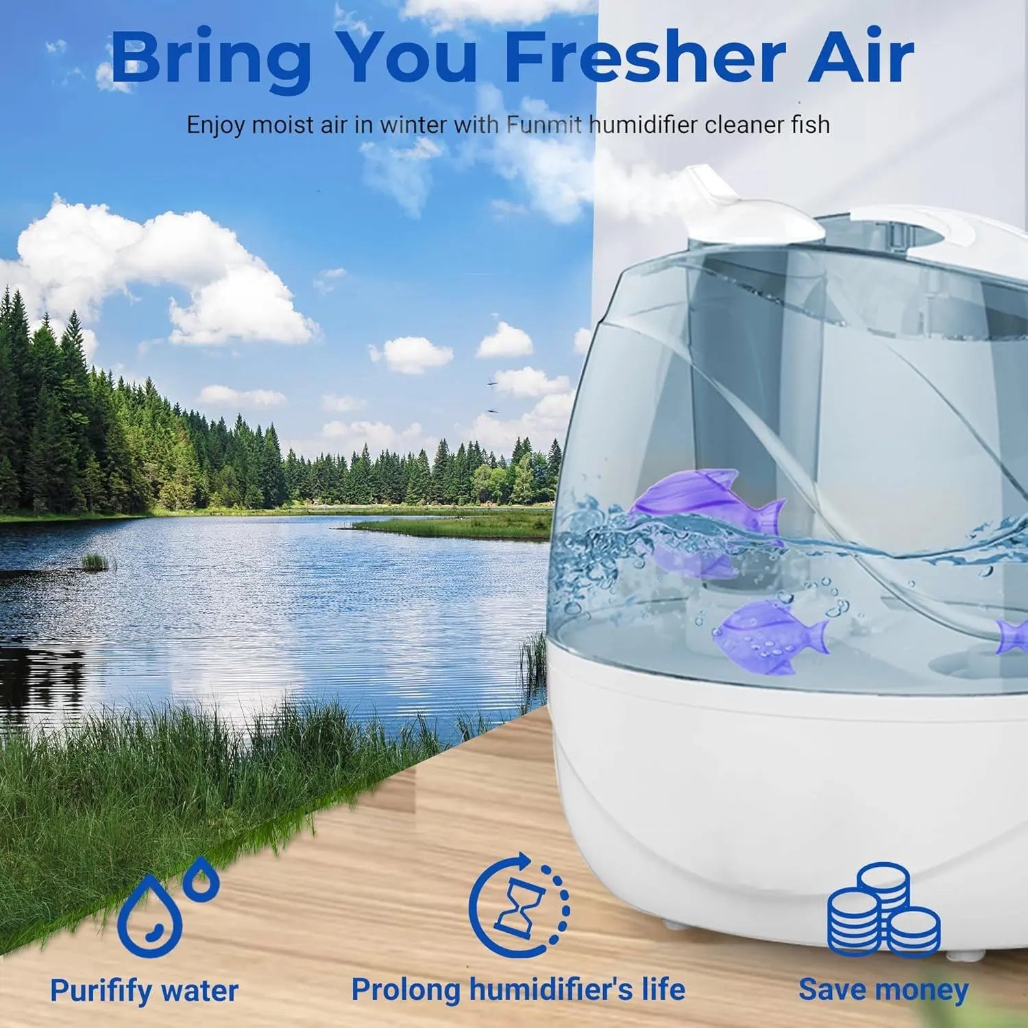 Humidiier Cleaning ish, 6 Pack Humidiier Cleaner or Humidiiers and ish Tanks, Puriies Water, Prevents Hard Water Build-Up, Reduces Scale, Purple Wholesale Hub