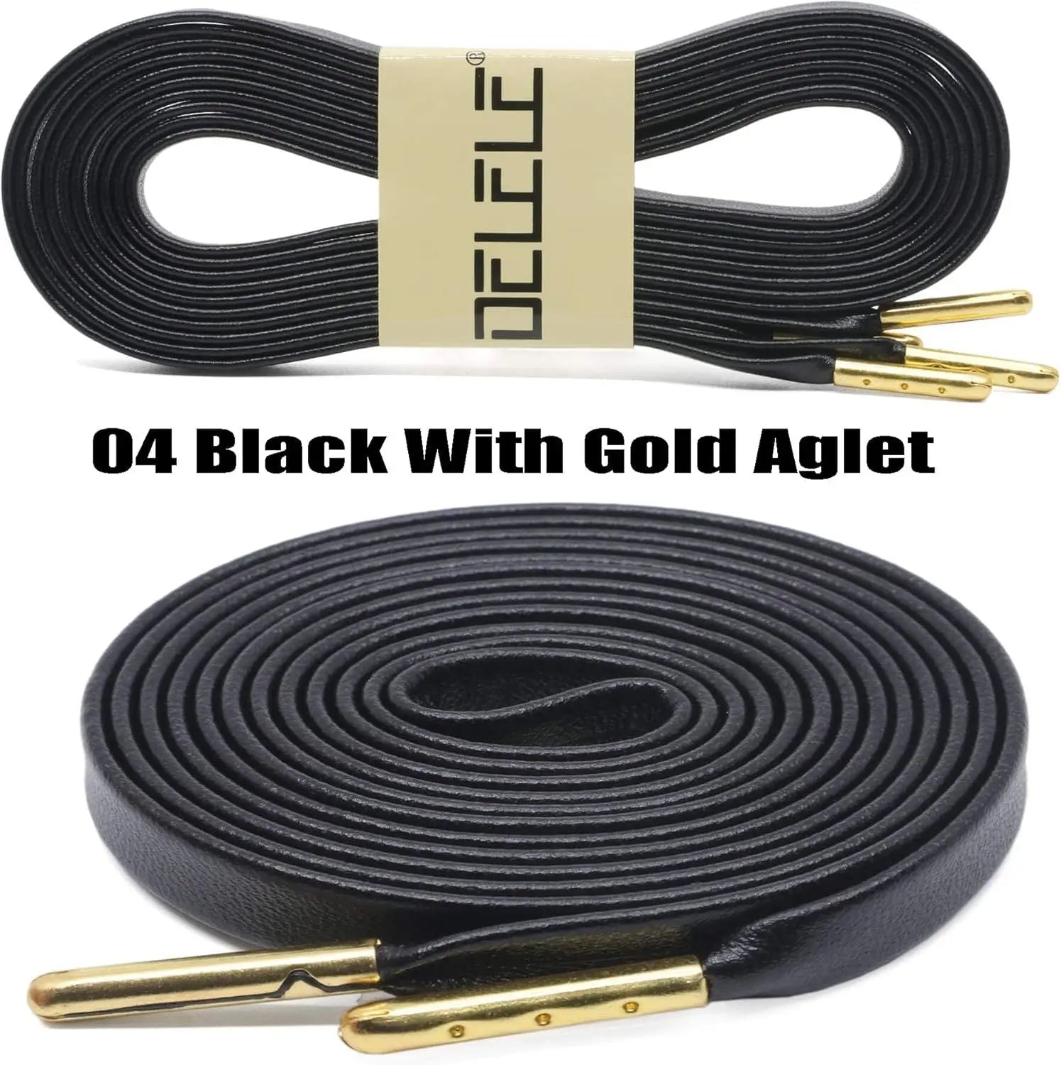 lat PU Leather Laces: Waterproo Shoelaces or Sneakers Boot 2 Pair Wholesale Hub