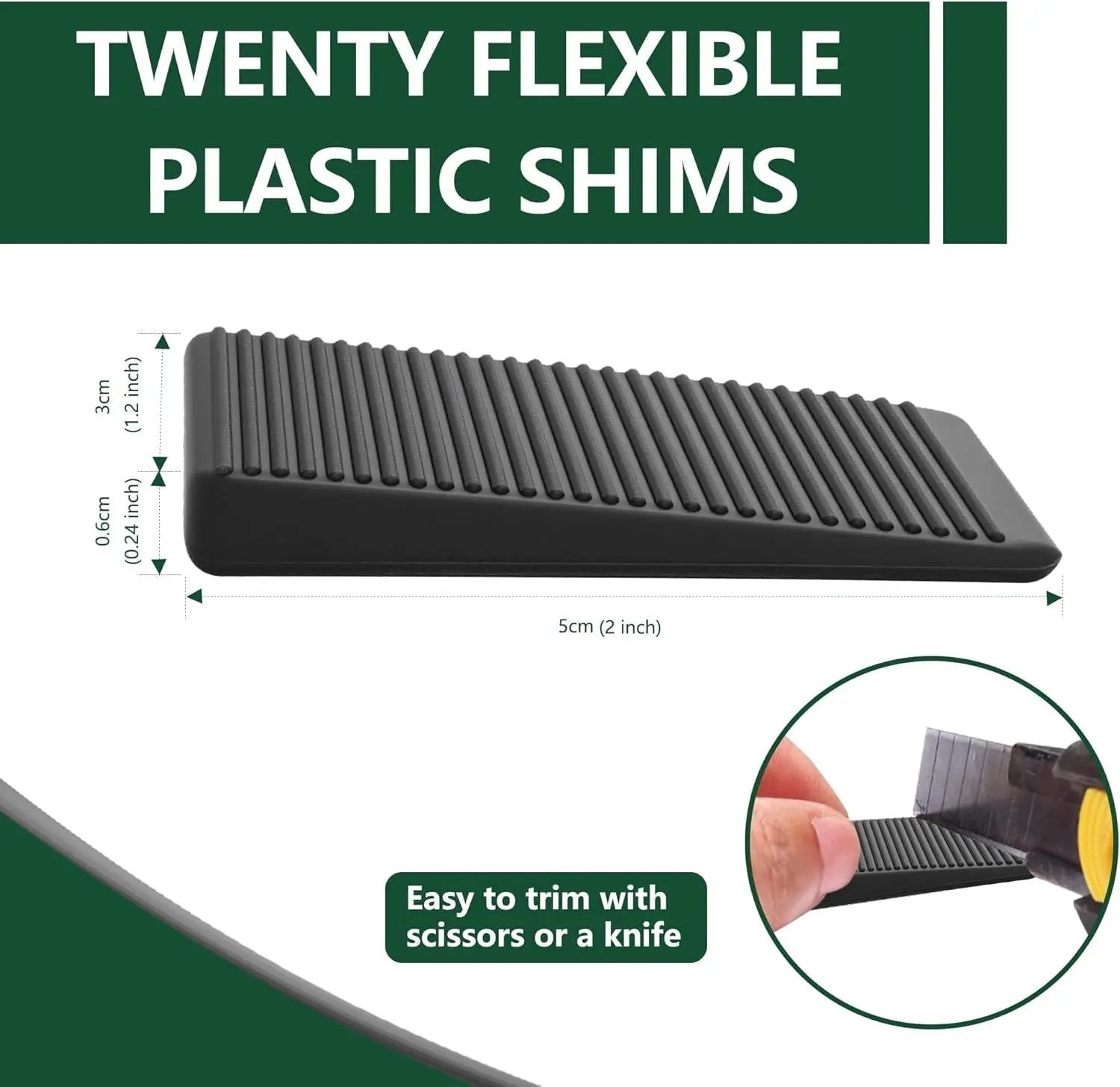 urniture Levelers, lexible Plastic Shims urniture Leveling Wedge Shims Anti-Wobble Pad or Chair Table Couch Bed Toilet or Home Improvement (Black, 20 Pack) Wholesale Hub