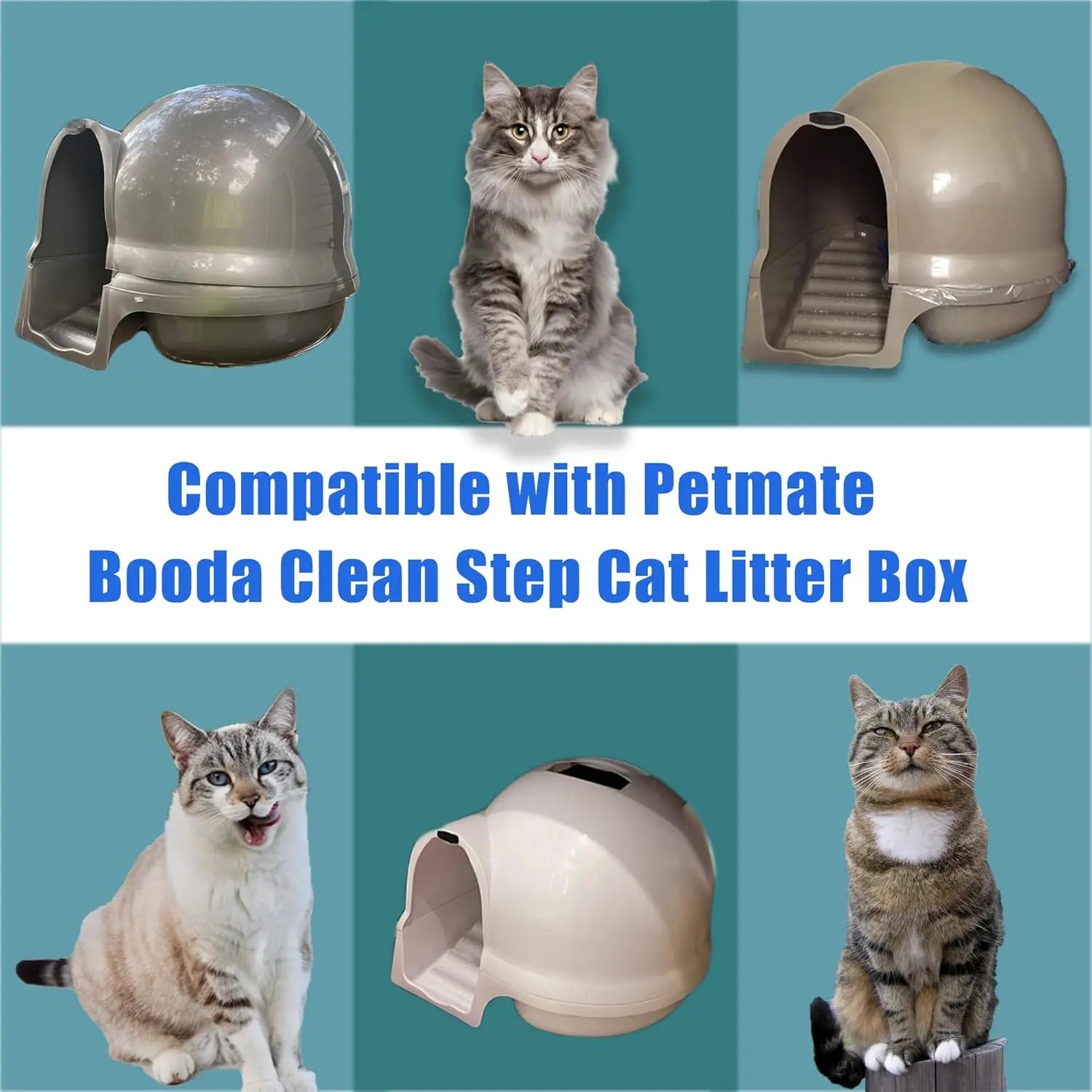 Carbon Filters Compatible with Petmate Booda Clean Step Cat Litter Box - Thickened and Durable Activated Charcoal Filters, Absorb Odors/Control Damp from Pets/Keep Home Fresh (6 Pack) Wholesale Hub