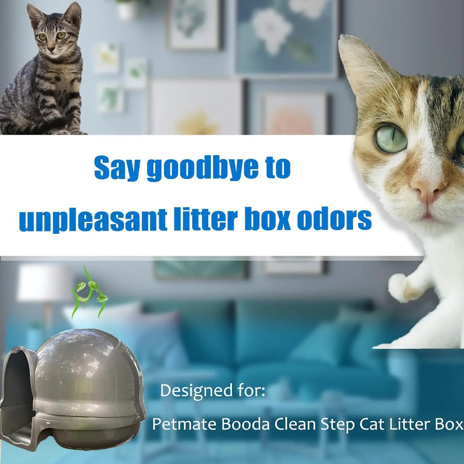 Carbon Filters Compatible with Petmate Booda Clean Step Cat Litter Box - Thickened and Durable Activated Charcoal Filters, Absorb Odors/Control Damp from Pets/Keep Home Fresh (6 Pack) Wholesale Hub