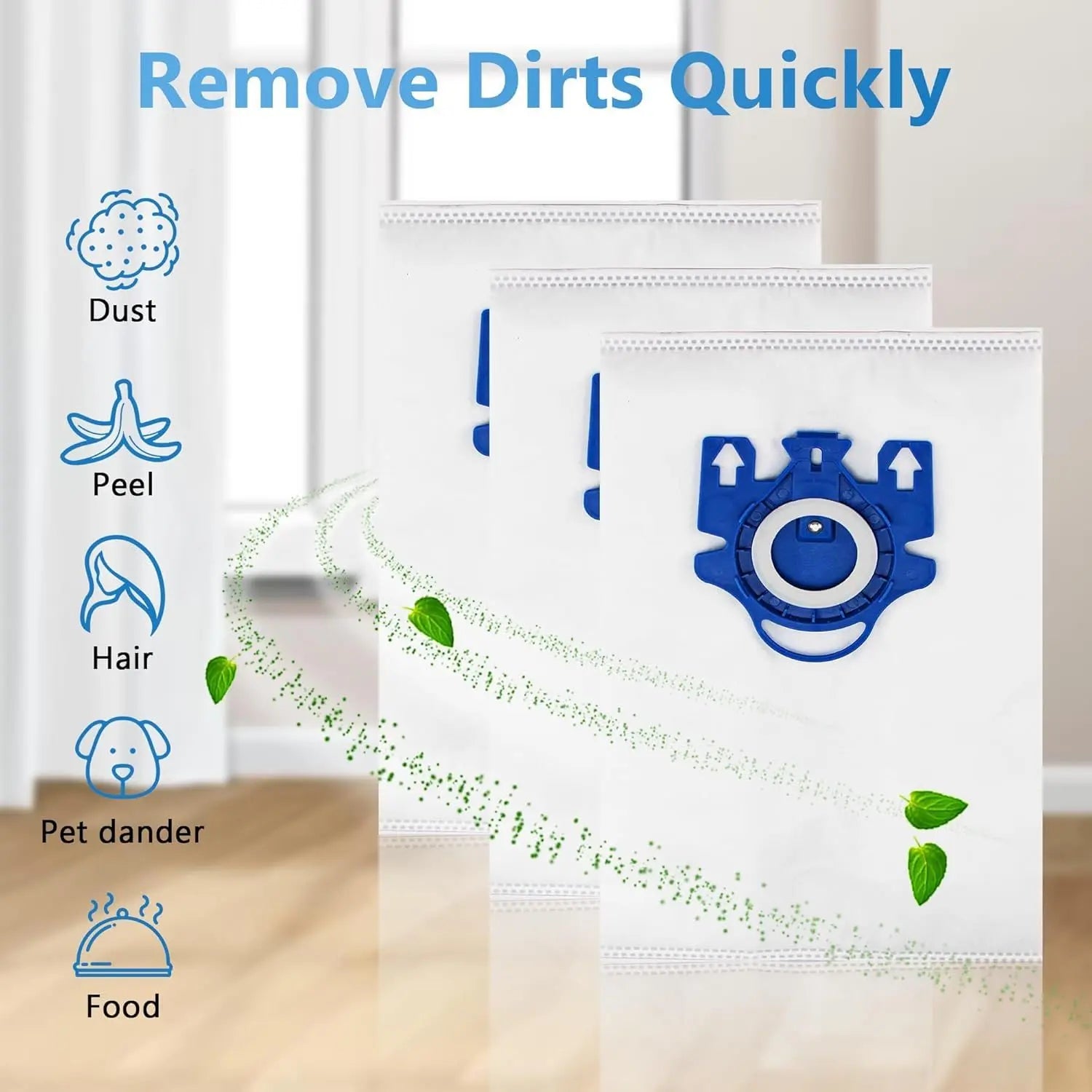 10 Packs 3D Airclean Bags Replacement or Miele GN Vacuum Cleaner Bags it or Miele Classic C2 C3 S2 S5 S8 S400 Series with Motor Protection ilters, AirClean ilters Wholesale Hub