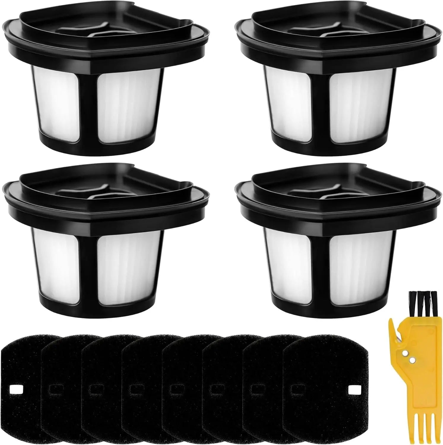 2390A 2284W Vacuum ilter Replacement or Bi-ssell Pet Hair Eraser ilter Hand Vac 2390, 2389, 2284W Compare to Parts # 1614212 1614203 1614204, 4-Pack Wholesale Hub