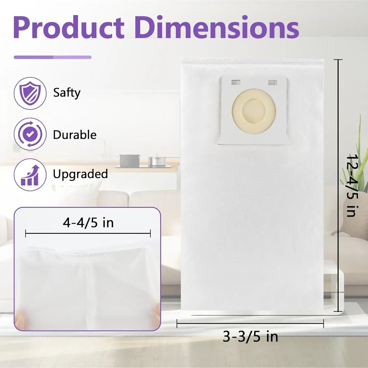 Bags it or Ken-more Vacuum Bags IB600 Compatible with Ken-more Intuition Bagged BU4018, BU4020, BU4020, BU4021, BU4022, BU4022U Upright Vacuum Cleaner Wholesale Hub