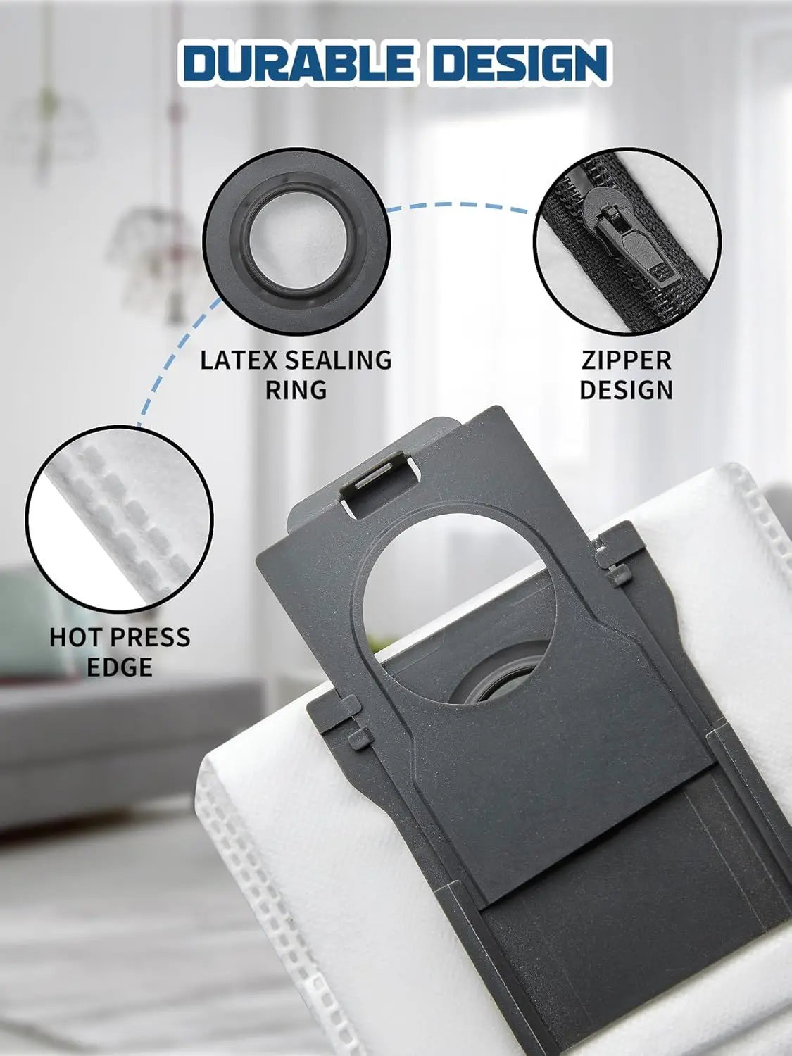 Reusable Dust Bags or Dreame X50 Ultra Series/Aqua10 Series / L50 Ultra / L40s Ultra / L40s Ultra AE / L40s Ultra CE / L10s Ultra Gen2, 3.2L, 3 Pack Wholesale Hub