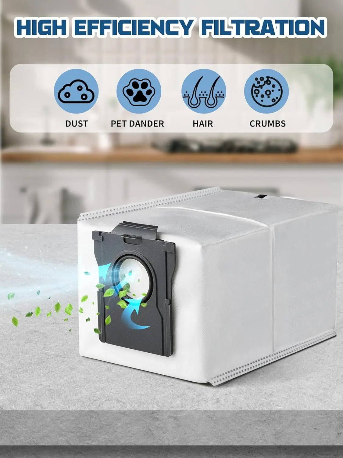 Reusable Dust Bags or Dreame X50 Ultra Series/Aqua10 Series / L50 Ultra / L40s Ultra / L40s Ultra AE / L40s Ultra CE / L10s Ultra Gen2, 3.2L, 3 Pack Wholesale Hub