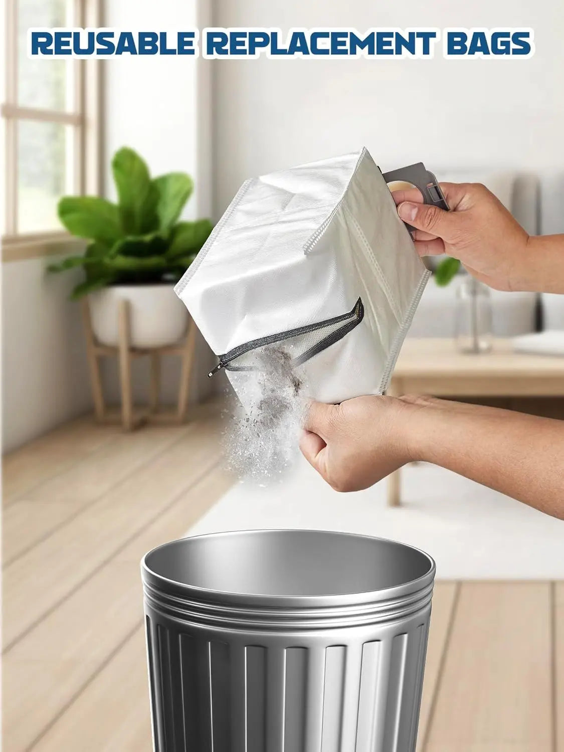 Reusable Dust Bags or Dreame X50 Ultra Series/Aqua10 Series / L50 Ultra / L40s Ultra / L40s Ultra AE / L40s Ultra CE / L10s Ultra Gen2, 3.2L, 3 Pack Wholesale Hub