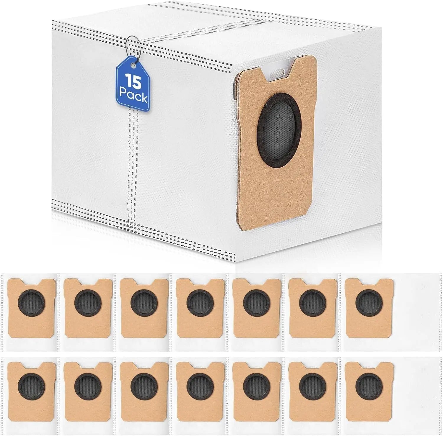 15 Pack Omni C20 Dust Bags or Euy C20 C10 Compatible with Euy Robot Vacuum Omni C20 C10, Vacuum Bags Large Capacity Accessories with 4-Layer Replacement Bags Wholesale Hub