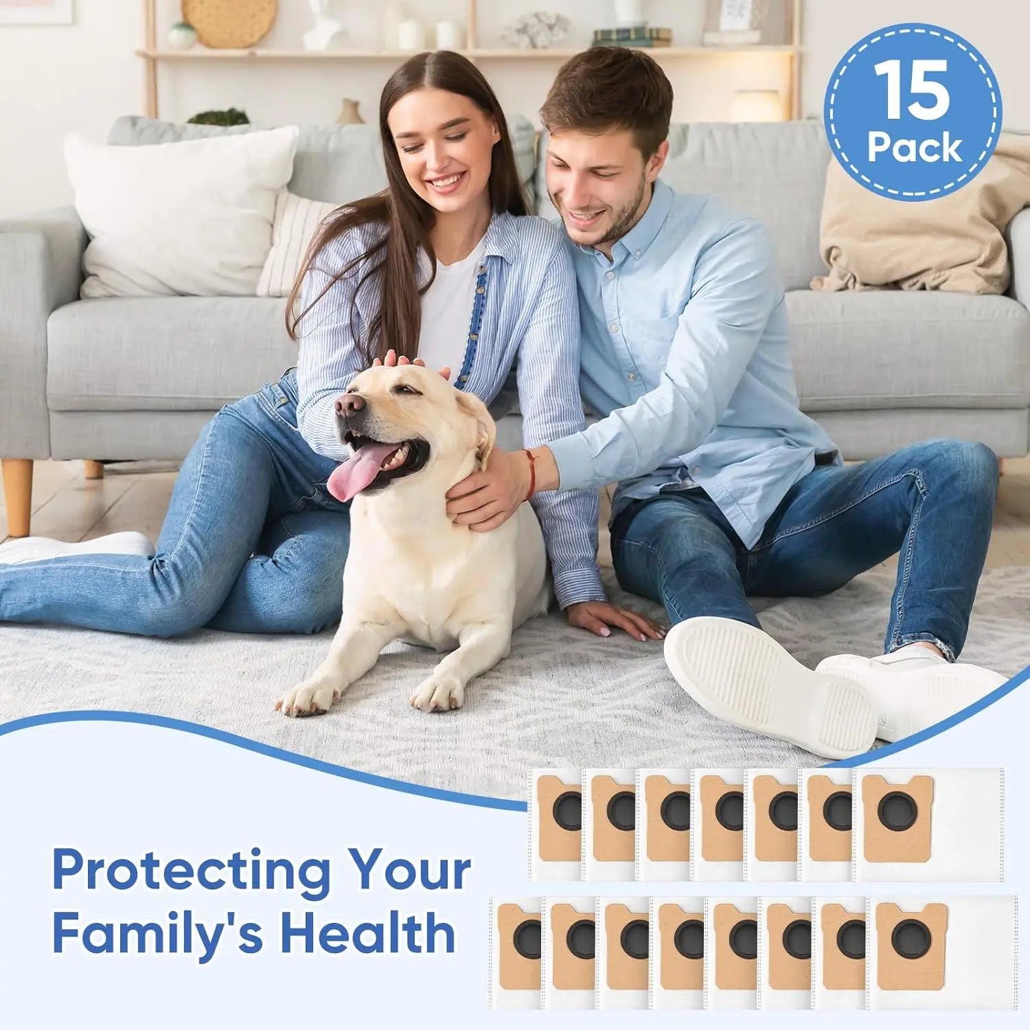 15 Pack Omni C20 Dust Bags or Euy C20 C10 Compatible with Euy Robot Vacuum Omni C20 C10, Vacuum Bags Large Capacity Accessories with 4-Layer Replacement Bags Wholesale Hub