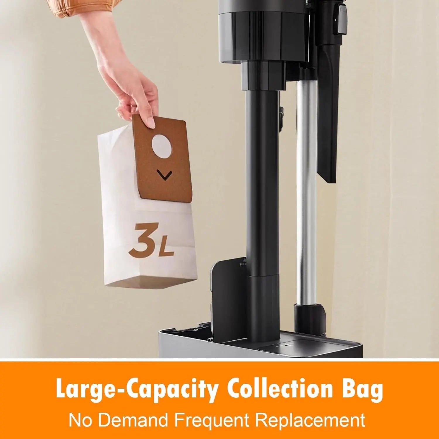 10 Pack Dust Bags or Eureka Stylus Elite NEC490BL NEC490SE NEC410BK Cordless Stick Vacuum Cleaner, 3L large Capacity Replacement Dust Bag Wholesale Hub