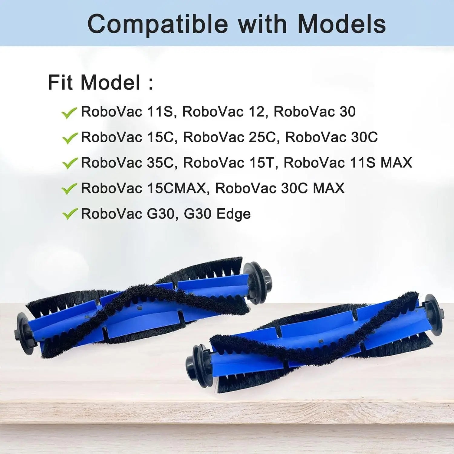 4 Pack Replacement Parts Rolling Brush Compatible with Euy RoboVac 11S, 30C, G30, 30, 12, 15T, 15C, 35C, 15C MAX, G30 Edge Robotic Vacuums Wholesale Hub