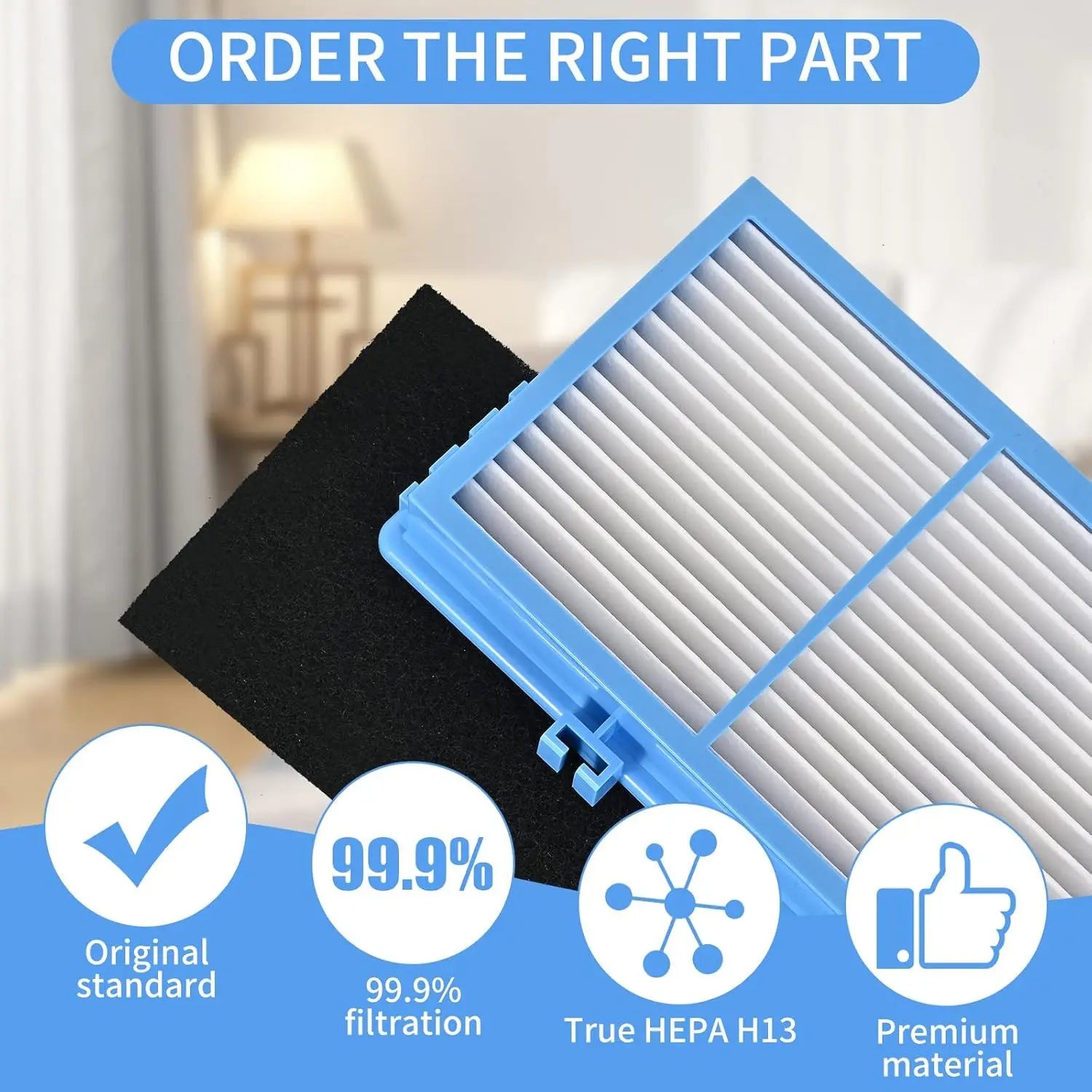 8 Pack Replacement ilters Compatible or Holme-s AER1 Air Puriier Total Air Clean 2 HEPA Air ilters 6 Carbon Booster ilters Replacement ilter or HAP30AT,HAP242 NUC Wholesale Hub