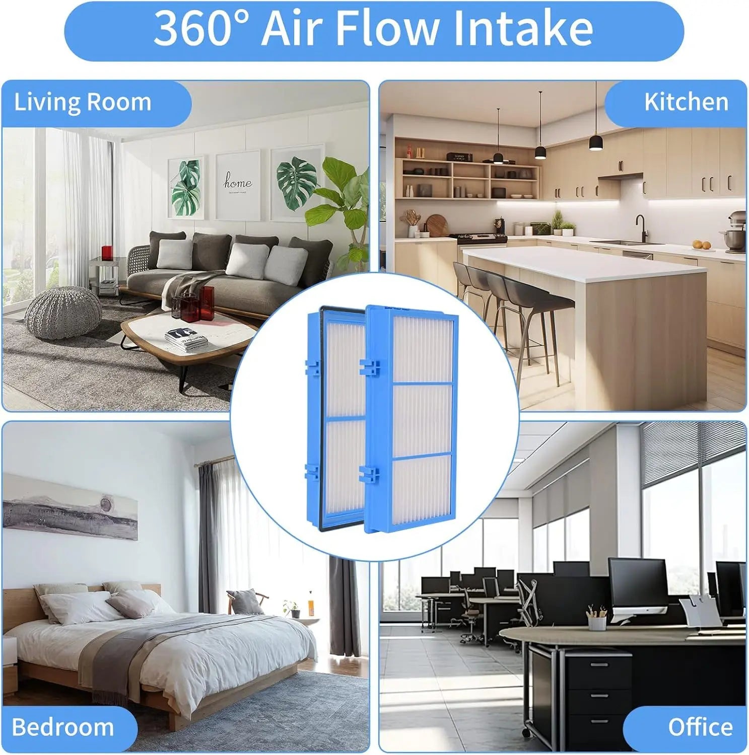 8 Pack Replacement ilters Compatible or Holme-s AER1 Air Puriier Total Air Clean 2 HEPA Air ilters 6 Carbon Booster ilters Replacement ilter or HAP30AT,HAP242 NUC Wholesale Hub