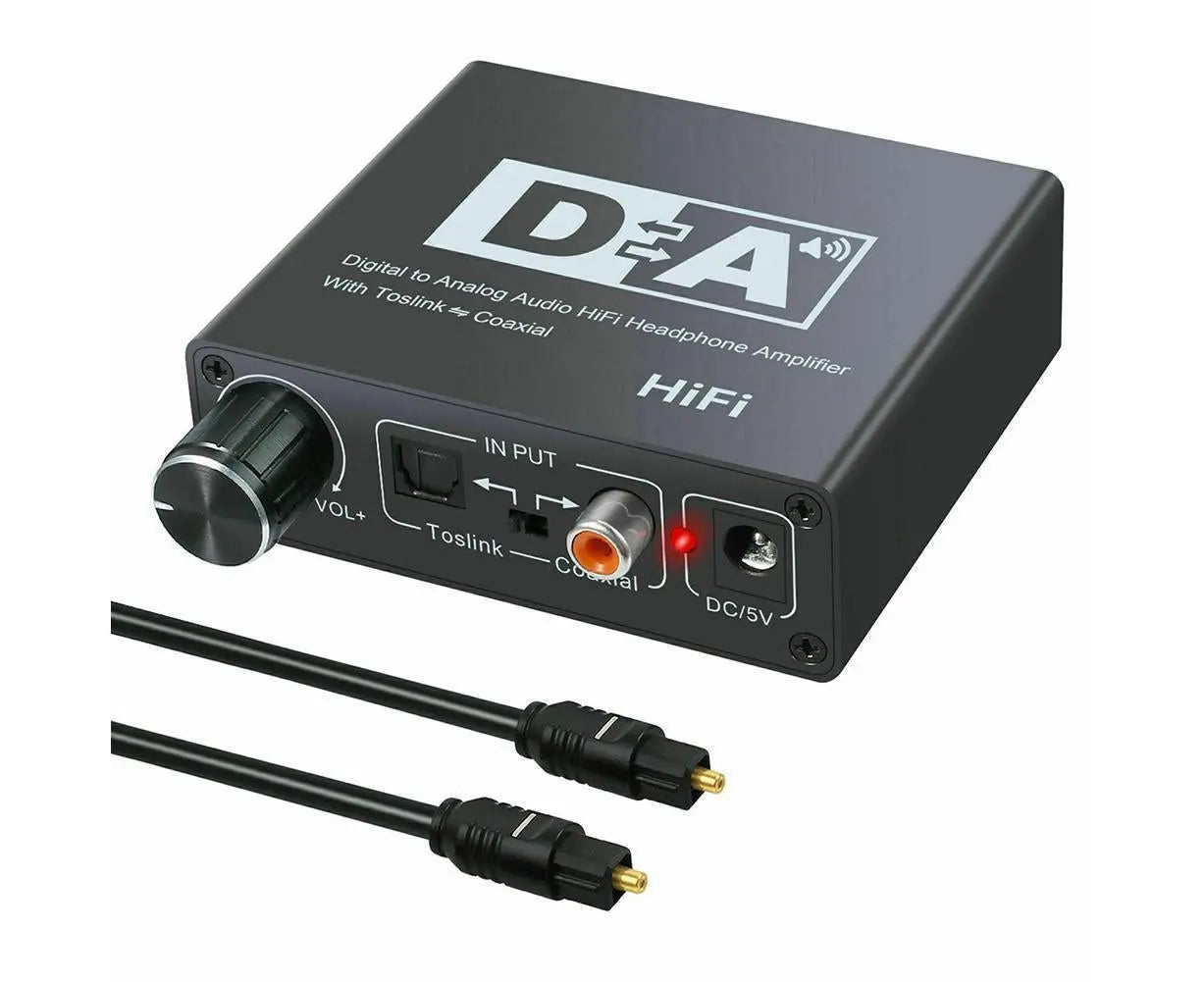 192KHz Digital Coaxial to Analog R/L RCA 3.5mm Jack HiFi Audio Converter Adapter Wholesale Hub