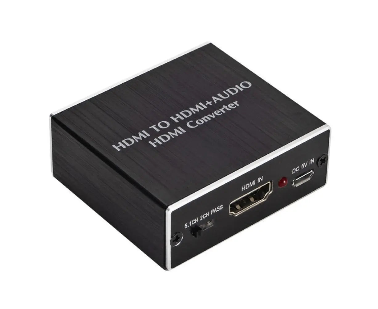 4K HDMI-compatible to HDMI-compatible Optical SPDIF 3.5mm Audio Extractor Converter Splitter Adapter Black Wholesale Hub