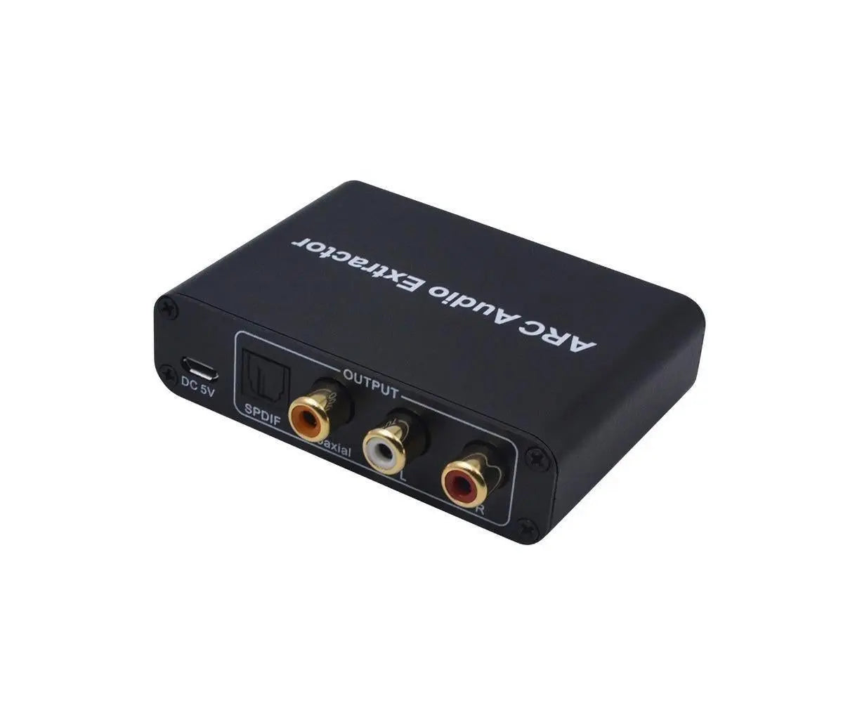 ARC to Audio Adapter Extractor HDMI-compatible Optical Fiber Coaxial 3.5mm Output Converter Black Wholesale Hub