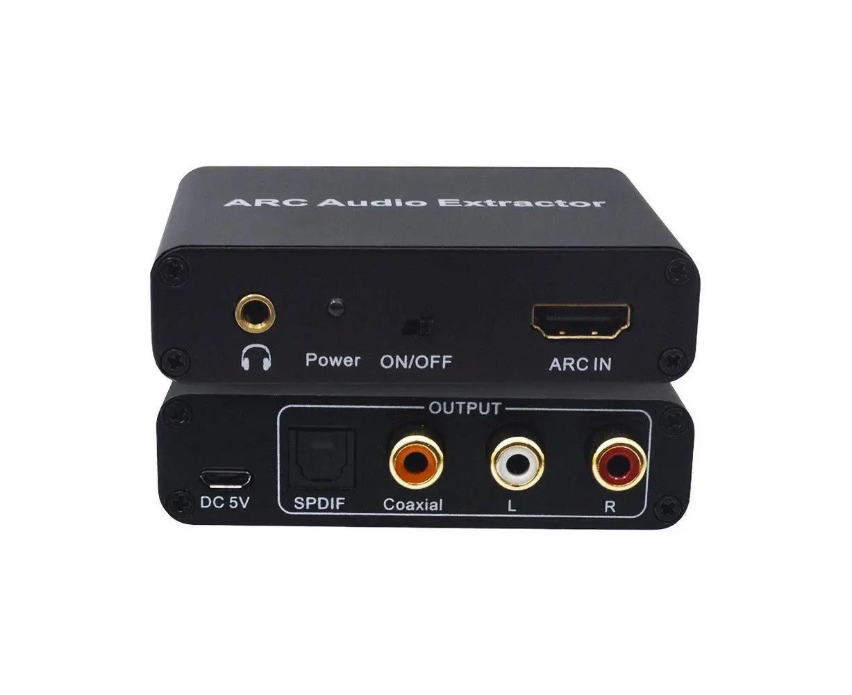 ARC to Audio Adapter Extractor HDMI-compatible Optical Fiber Coaxial 3.5mm Output Converter Black Wholesale Hub