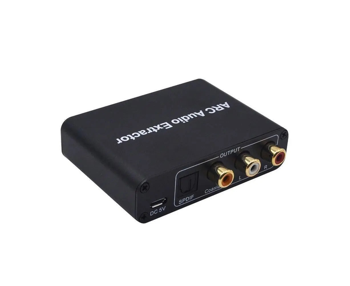 ARC to Audio Adapter Extractor HDMI-compatible Optical Fiber Coaxial 3.5mm Output Converter Black Wholesale Hub