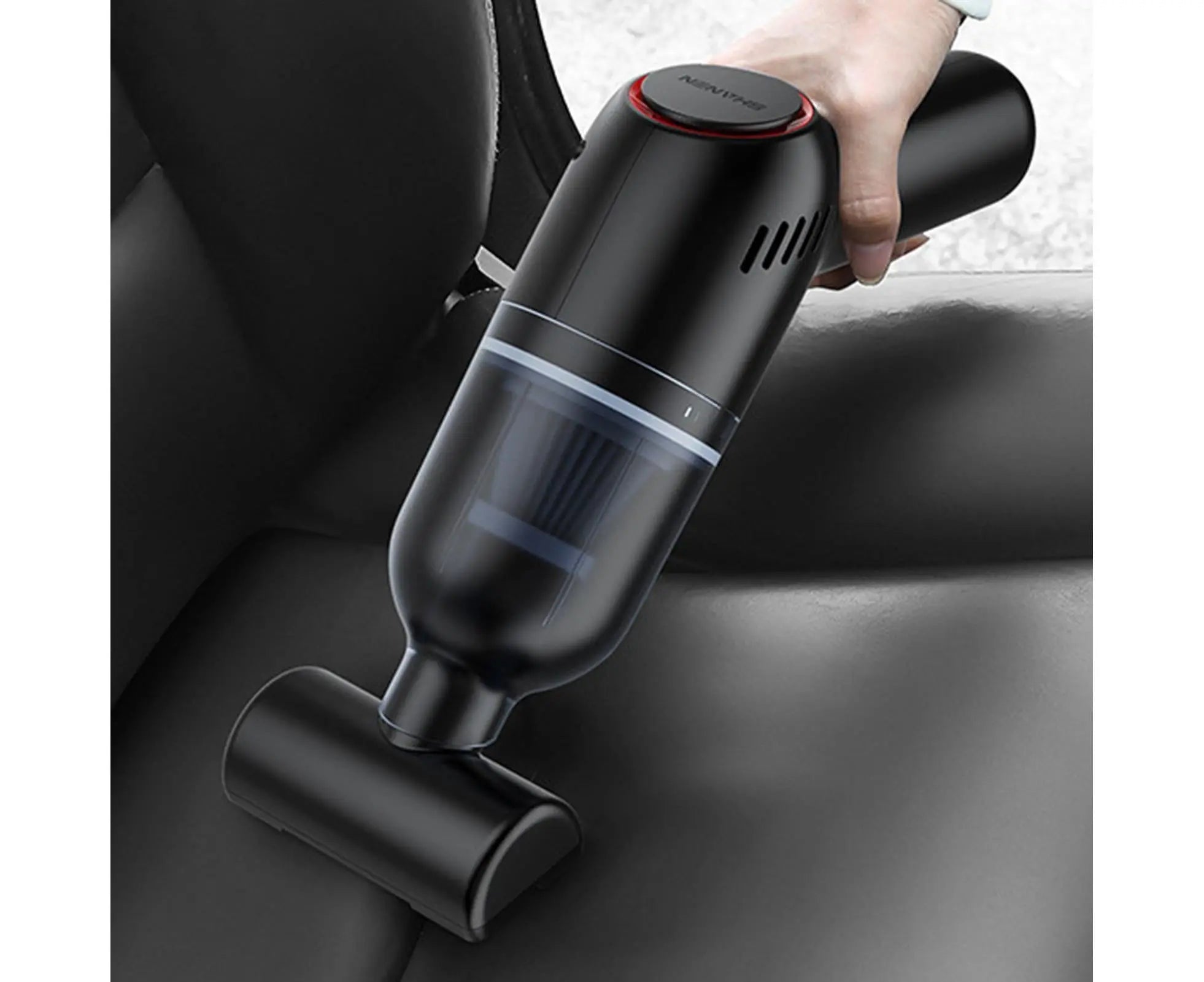 Car Vacuum Cleaner Wireless Strong Suction ABS Low Noise One Hand Operation Dust Remover for Auto Black Wholesale Hub