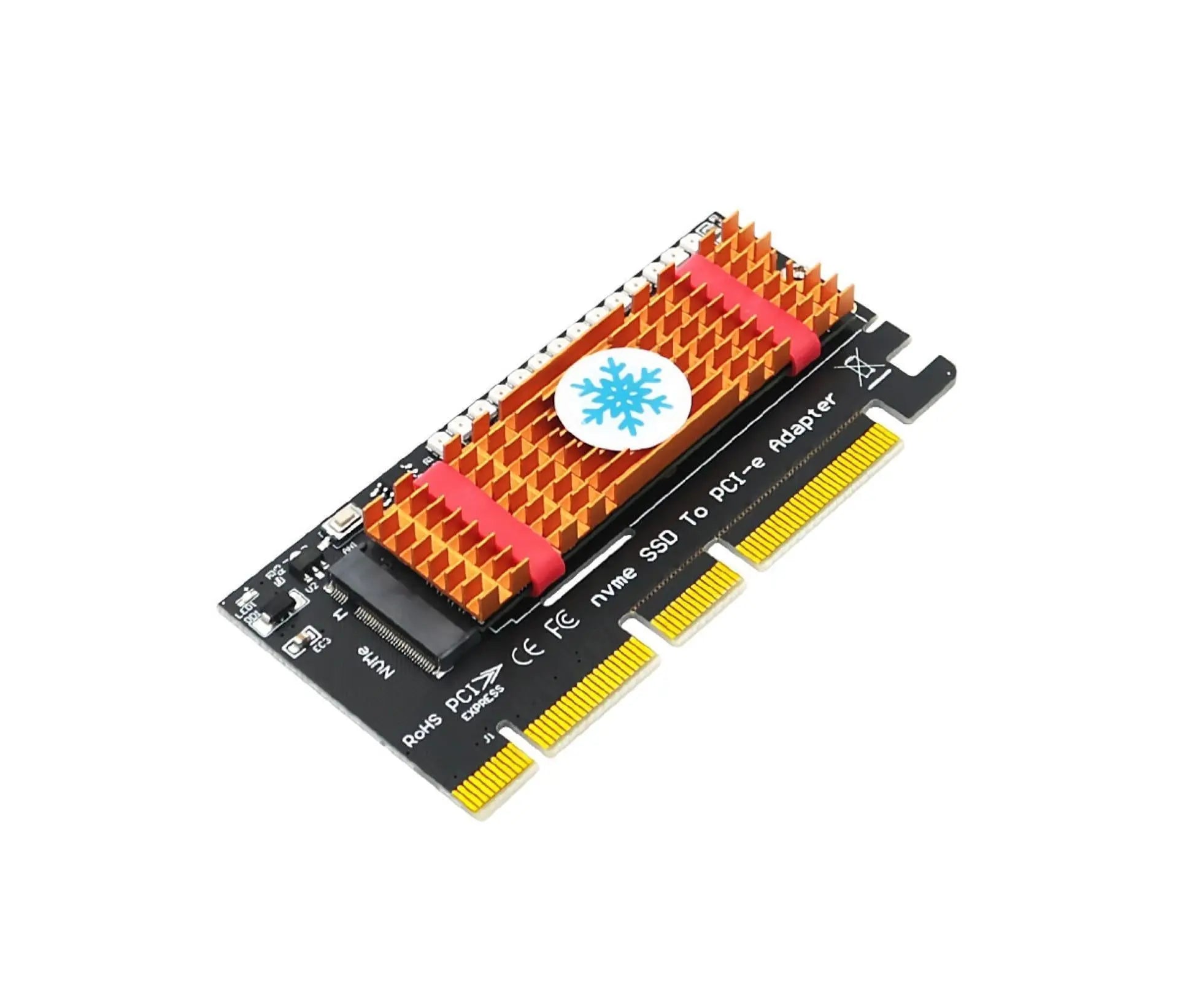 Converter Board Driver-free High Strength with Cool Light NVME SSD to PCI-E Adapter Card Cooling Sheet for Desktop Golden Wholesale Hub