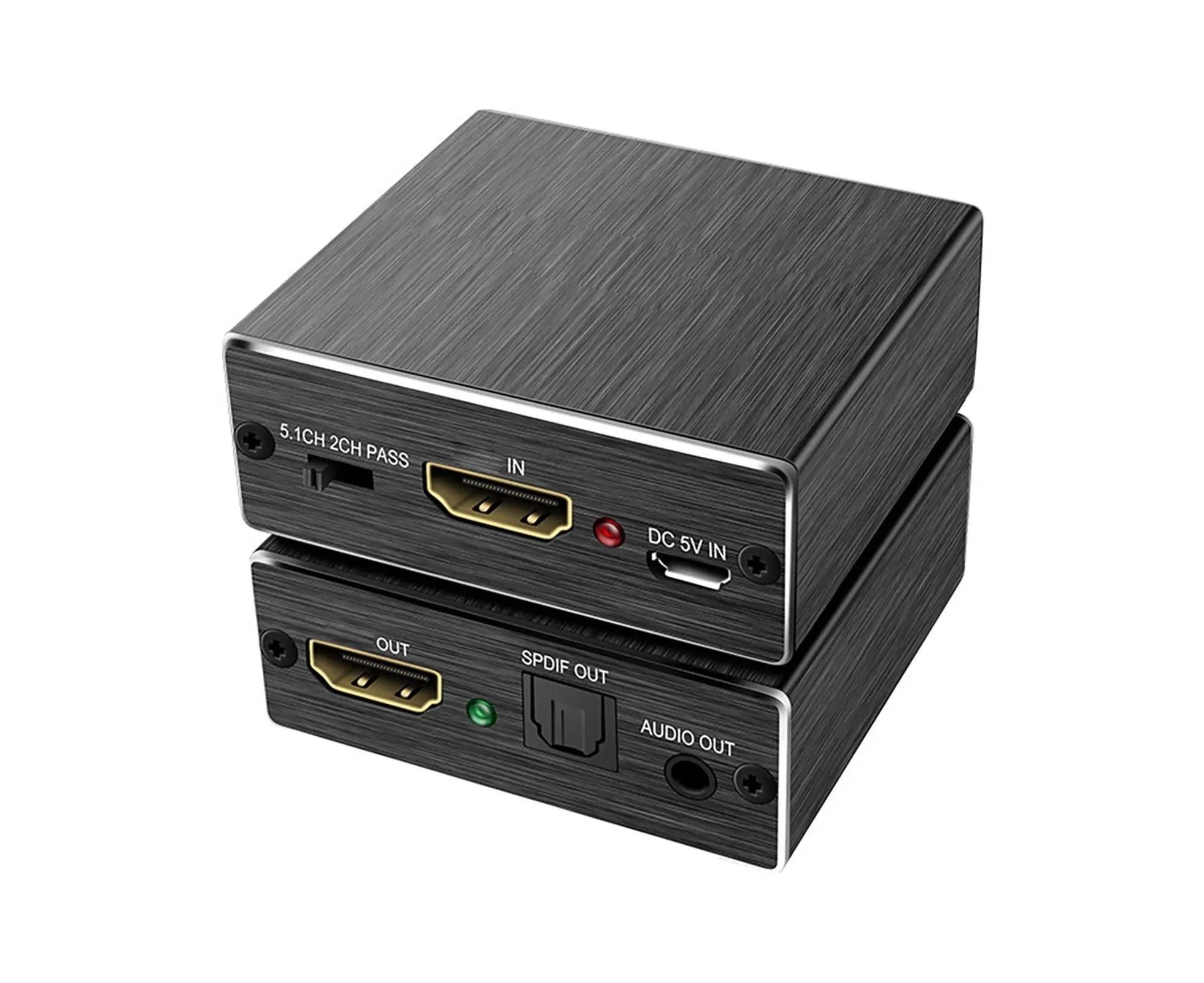 HDMI-compatible to SPDIF+R/L High Clarity Audio Converter Adapter 5.1 Optical Fiber Splitter 4K 2K Black Wholesale Hub