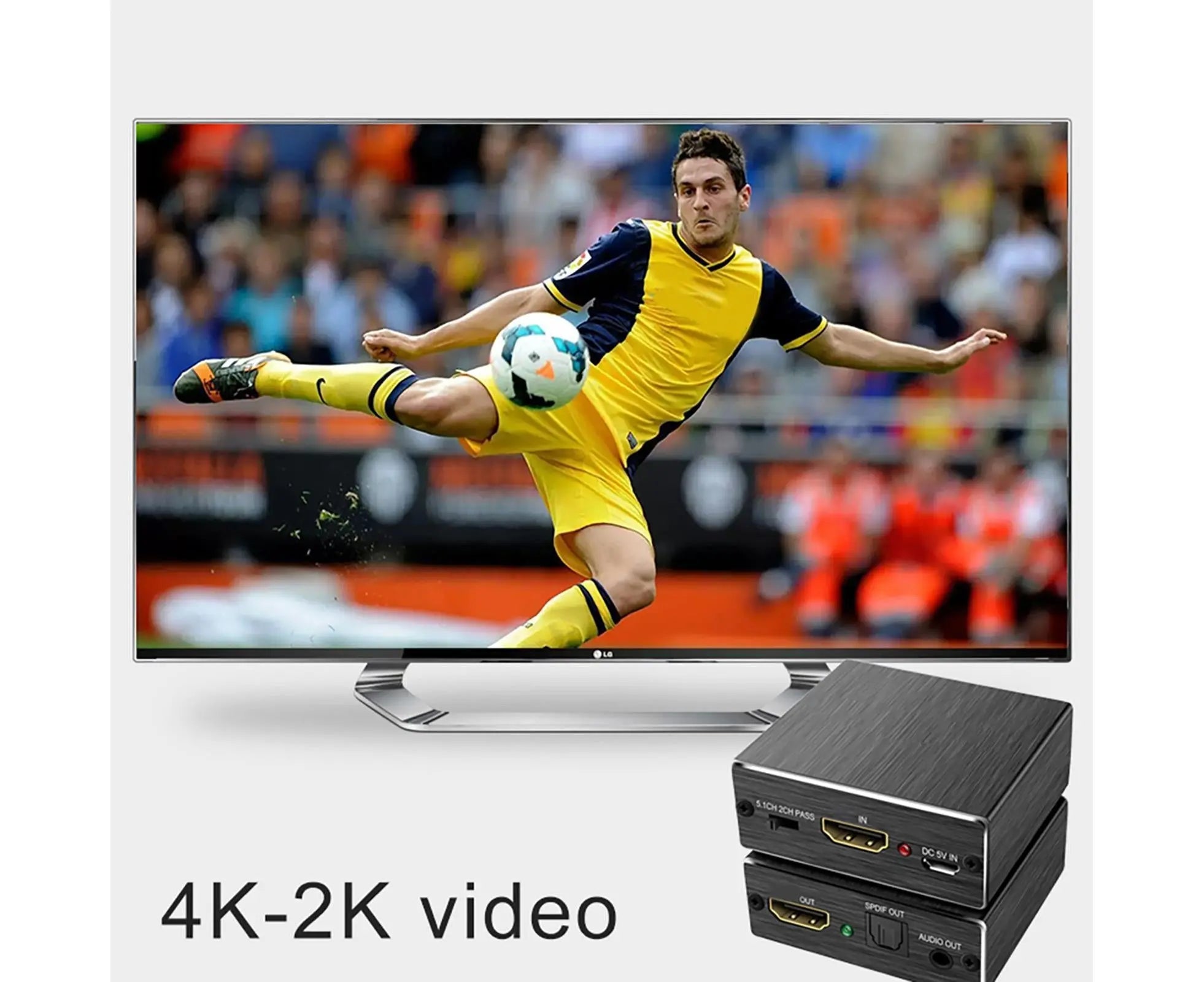 HDMI-compatible to SPDIF+R/L High Clarity Audio Converter Adapter 5.1 Optical Fiber Splitter 4K 2K Black Wholesale Hub