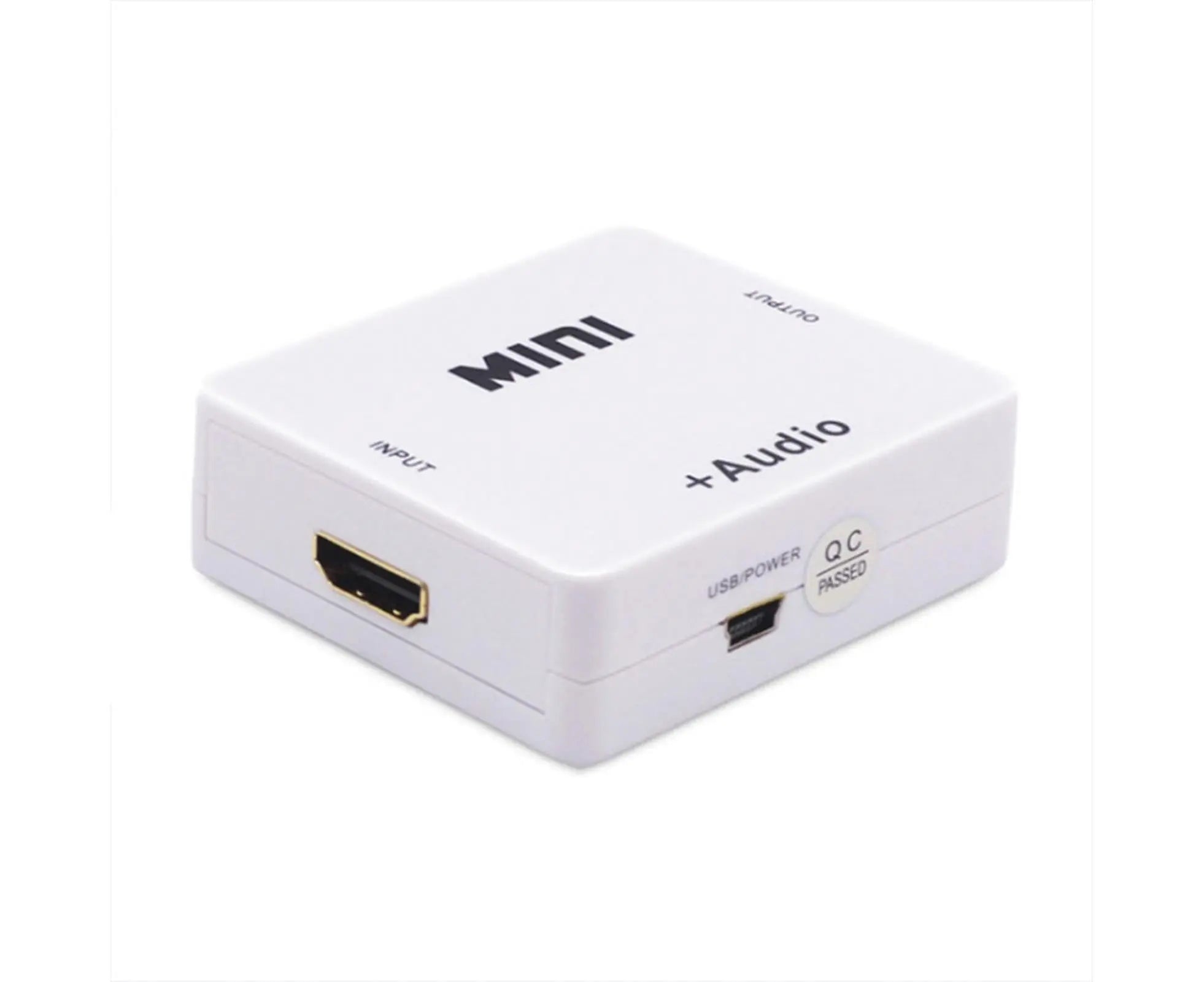 Multifunctional 1080P HDMI-compatible to HDMI-compatible 3.5mm R/L Audio Converter Extractor Splitter White Wholesale Hub