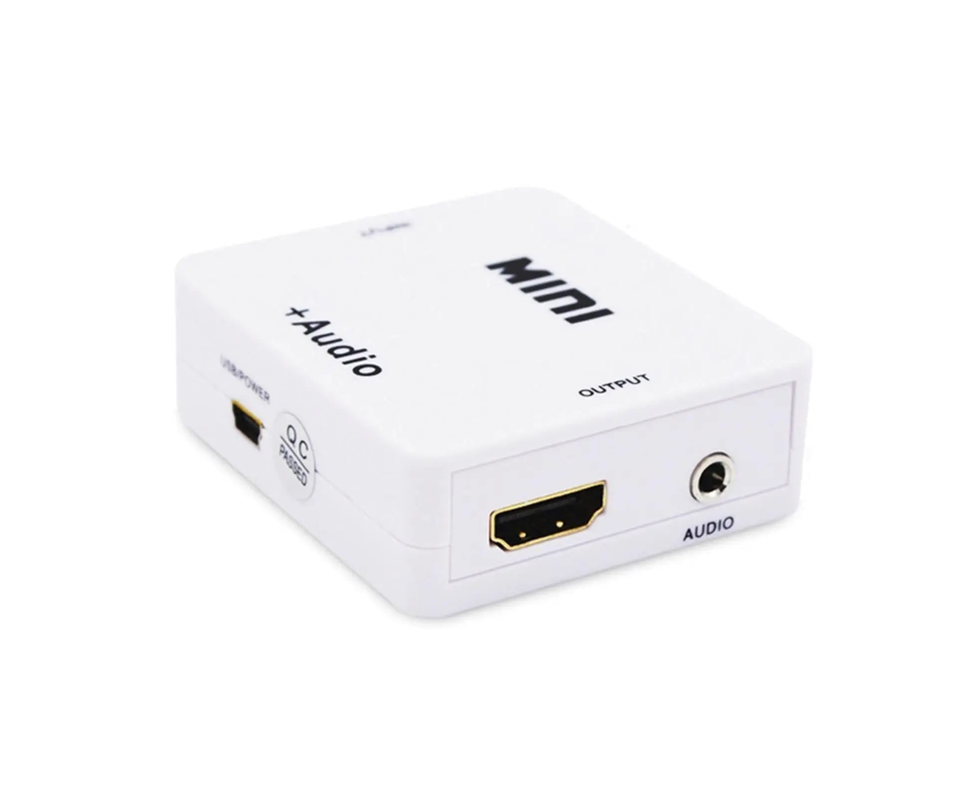 Multifunctional 1080P HDMI-compatible to HDMI-compatible 3.5mm R/L Audio Converter Extractor Splitter White Wholesale Hub