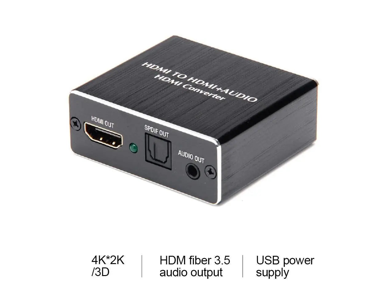 Portable 4Kx2K HDMI-compatible 1.4 Audio Splitter Extractor 5.1CH SPDIF Optical Converter Wholesale Hub