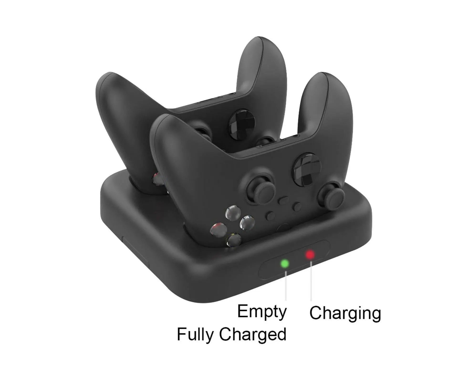 Portable Gamepad Wireless Charger with Dual Ports for Xbox Series X/S Controller Black Wholesale Hub