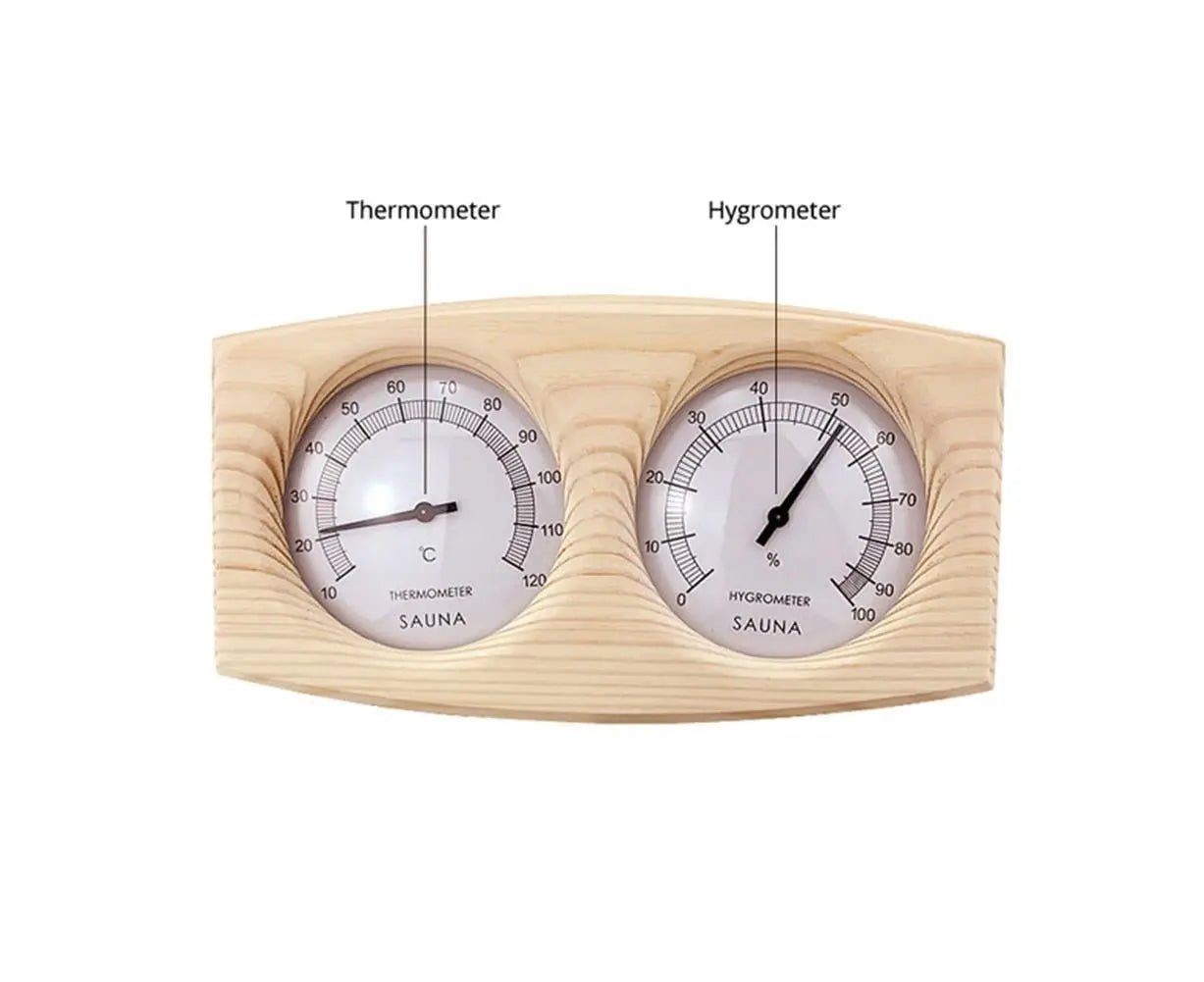 2 in 1 Sauna Room Wooden Thermometer Hygrometer Steam Temperature Humidity Meter Wholesale Hub