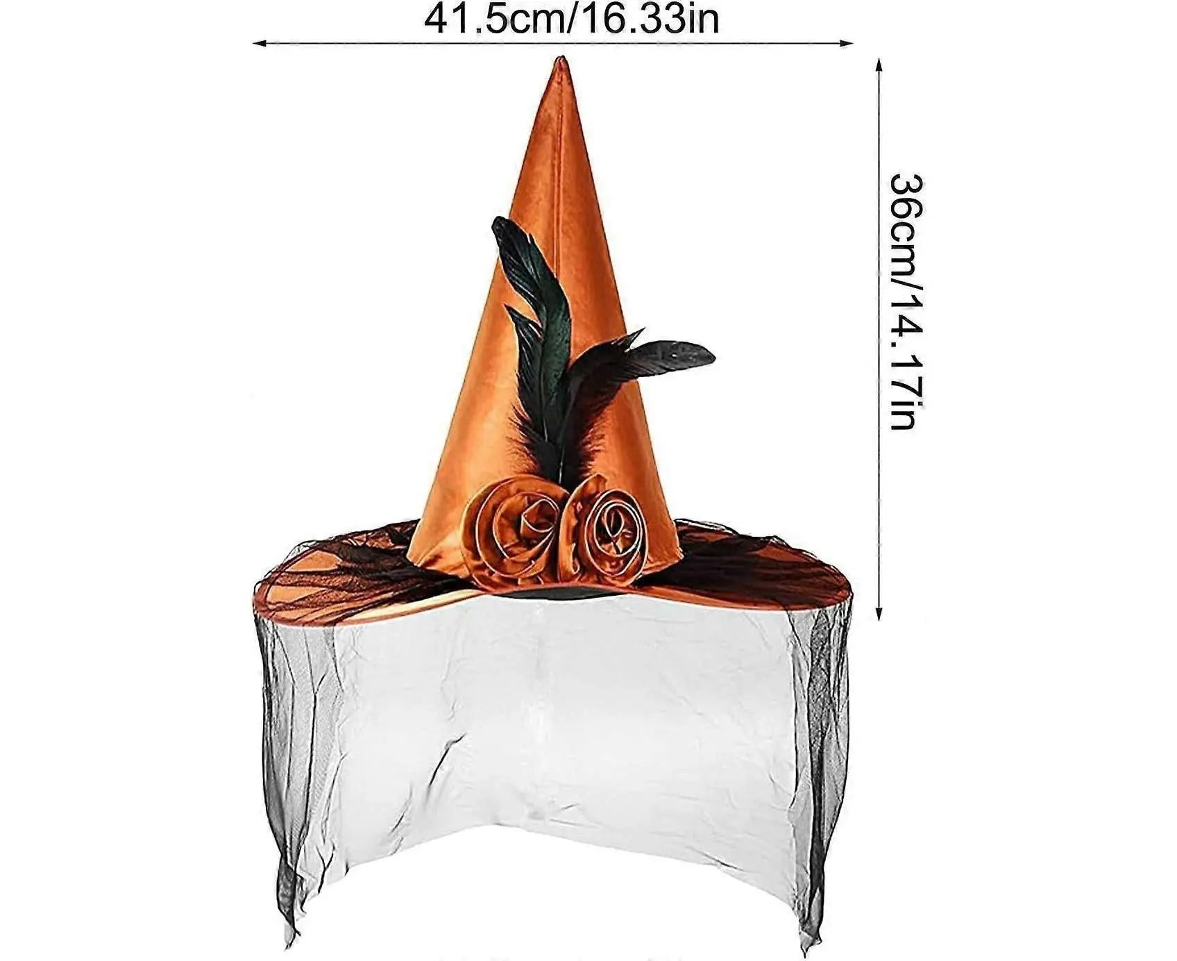 Witches Hats for Women, Cosplay Hats Halloween Hat, Wide Brim Hat, Hats with Half Veil Wholesale Hub