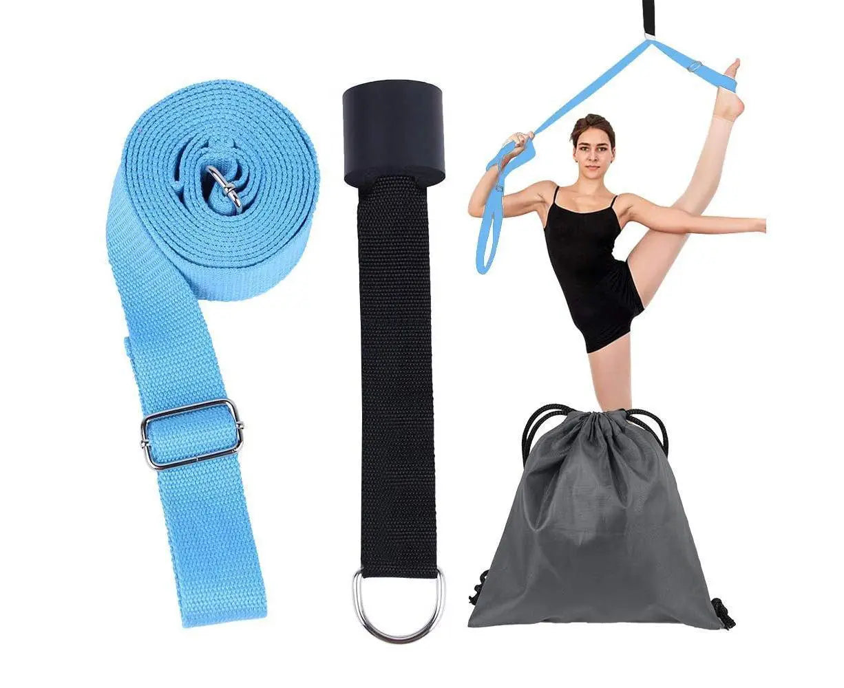 Adjustable Leg Stretcher, Door Flexibility Stretching Leg Strap,Great for Ballet Cheer Dance Gymnastics or Any Sport Leg Stretcher Door - Lake blue Wholesale Hub