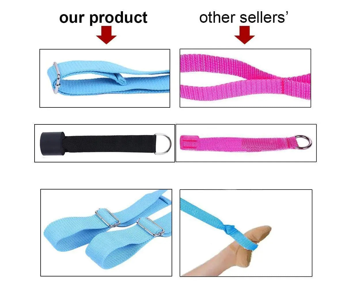 Adjustable Leg Stretcher, Door Flexibility Stretching Leg Strap,Great for Ballet Cheer Dance Gymnastics or Any Sport Leg Stretcher Door - Lake blue Wholesale Hub