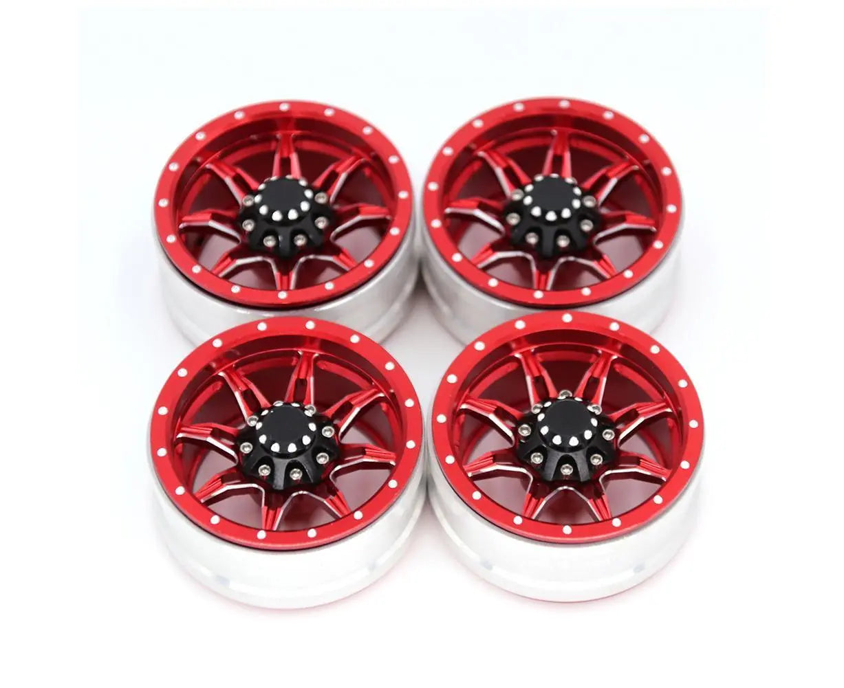 4Pcs/Set 1.9 Inch Wheel Rim Metal Parts for 1/10 Remote Crawl Car Red Wholesale Hub