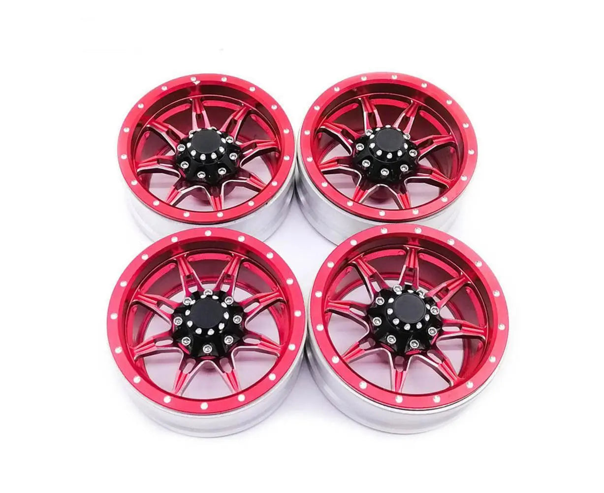 4Pcs/Set 1.9 Inch Wheel Rim Metal Parts for 1/10 Remote Crawl Car Red Wholesale Hub