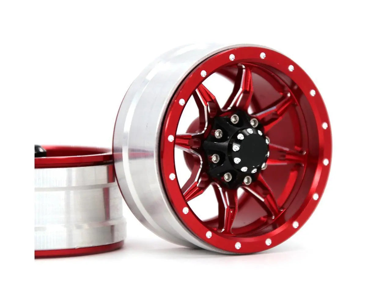 4Pcs/Set 1.9 Inch Wheel Rim Metal Parts for 1/10 Remote Crawl Car Red Wholesale Hub