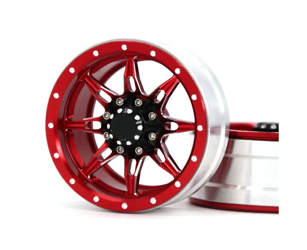 4Pcs/Set 1.9 Inch Wheel Rim Metal Parts for 1/10 Remote Crawl Car Red Wholesale Hub