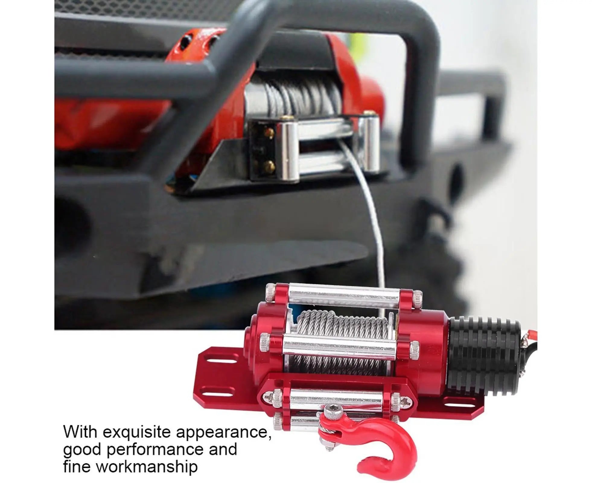 RC Car Winch Practical Durable Lightweight Creative Portable Replacement Metal 1/10 RC Car Automatic Crawler Winch Set Wholesale Hub