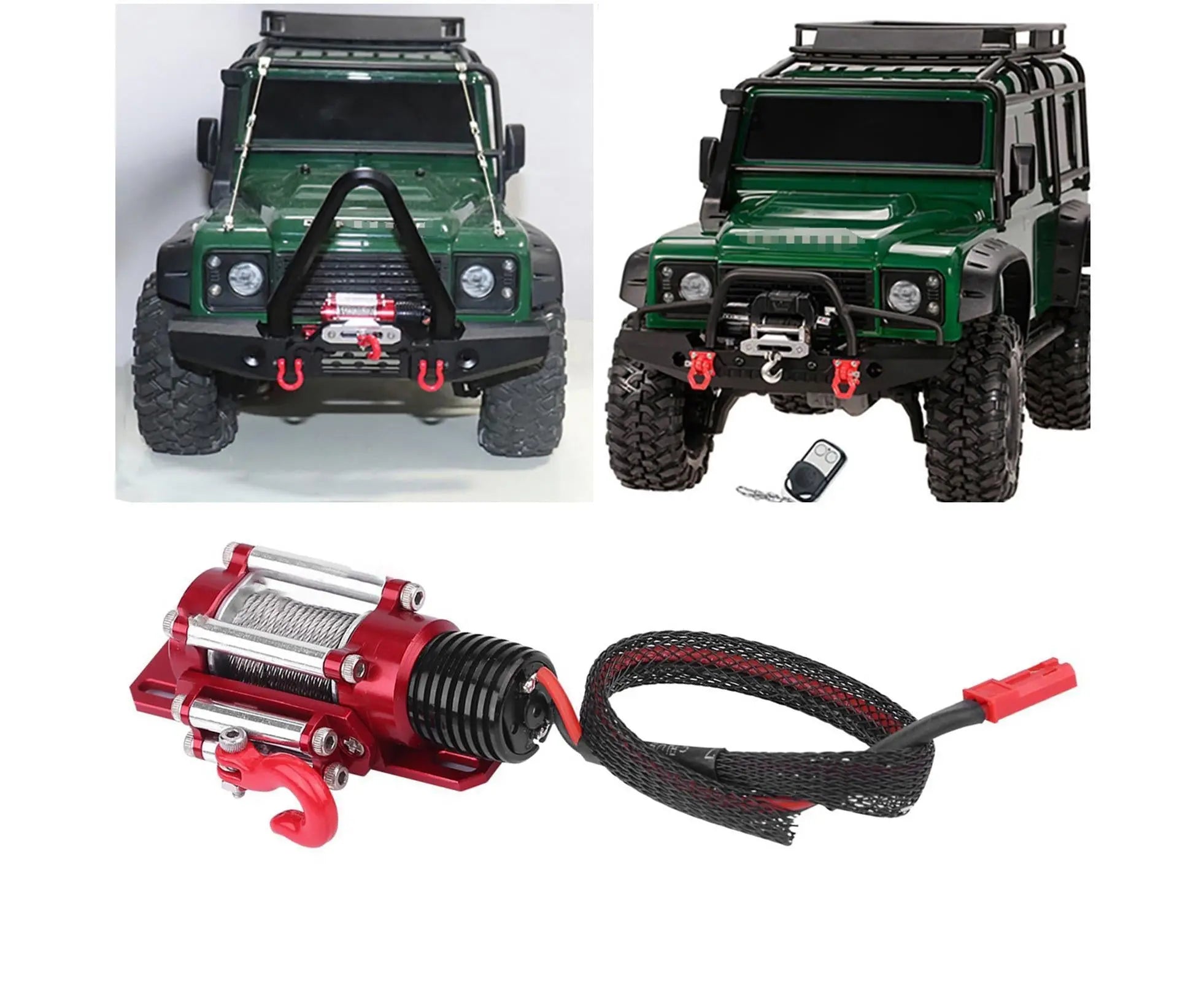 RC Car Winch Practical Durable Lightweight Creative Portable Replacement Metal 1/10 RC Car Automatic Crawler Winch Set Wholesale Hub