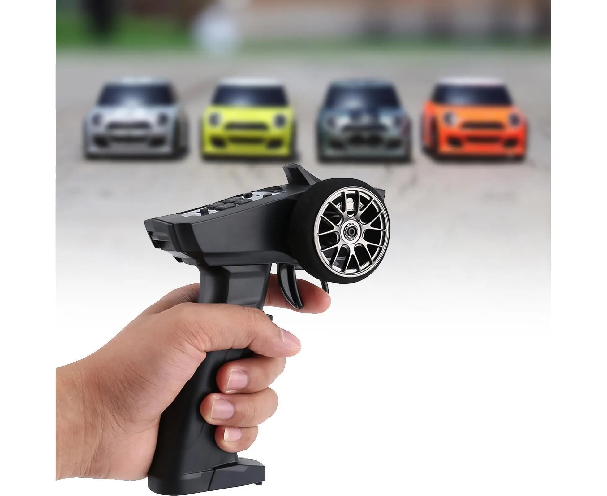 Remote Control High Imitation Electrical Full Proportional Racing Car Remote Controller for Boy and Girl Black Wholesale Hub