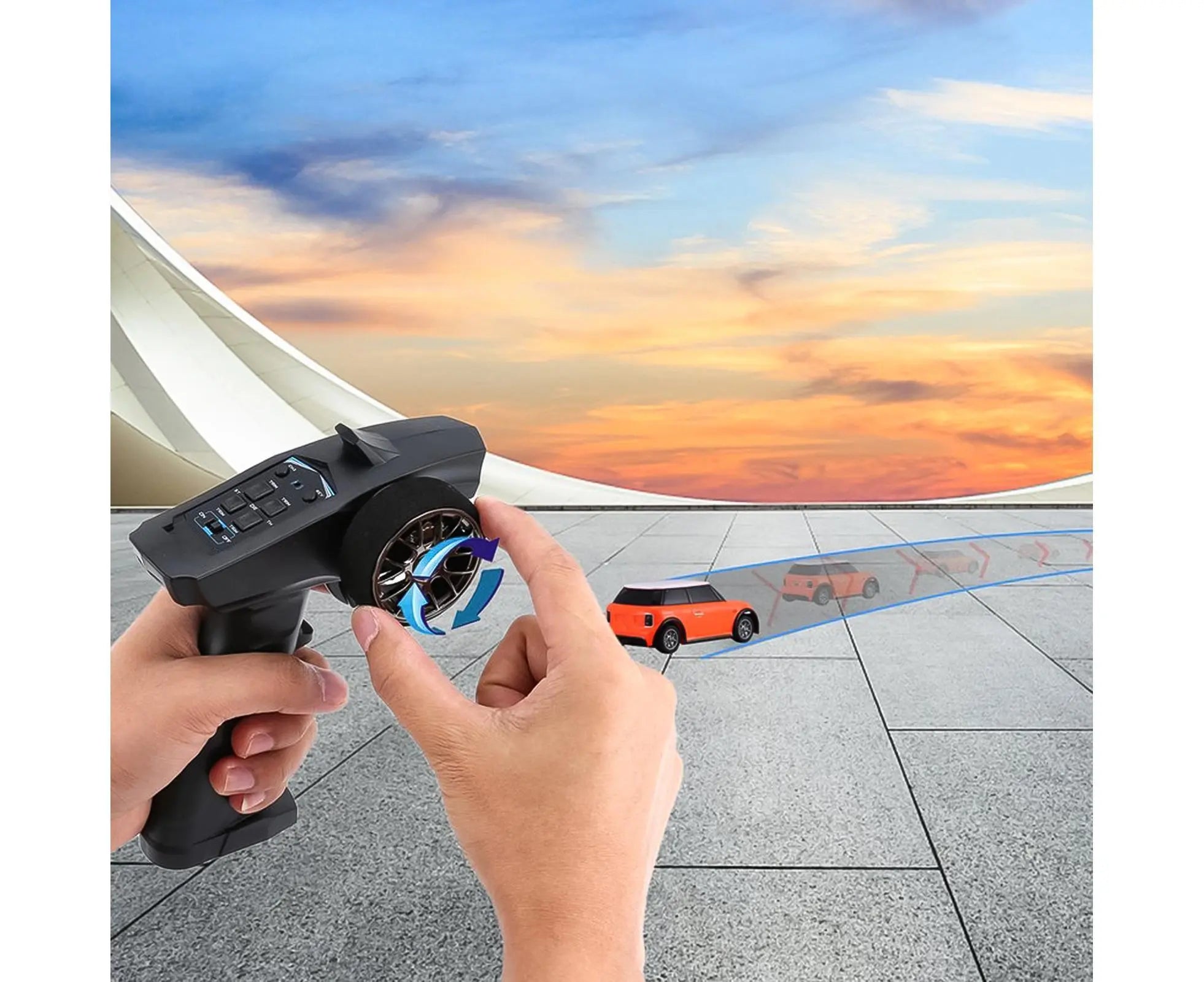 Remote Control High Imitation Electrical Full Proportional Racing Car Remote Controller for Boy and Girl Black Wholesale Hub
