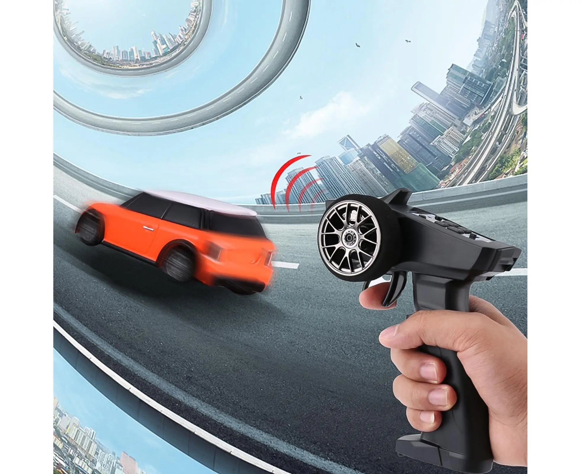 Remote Control High Imitation Electrical Full Proportional Racing Car Remote Controller for Boy and Girl Black Wholesale Hub